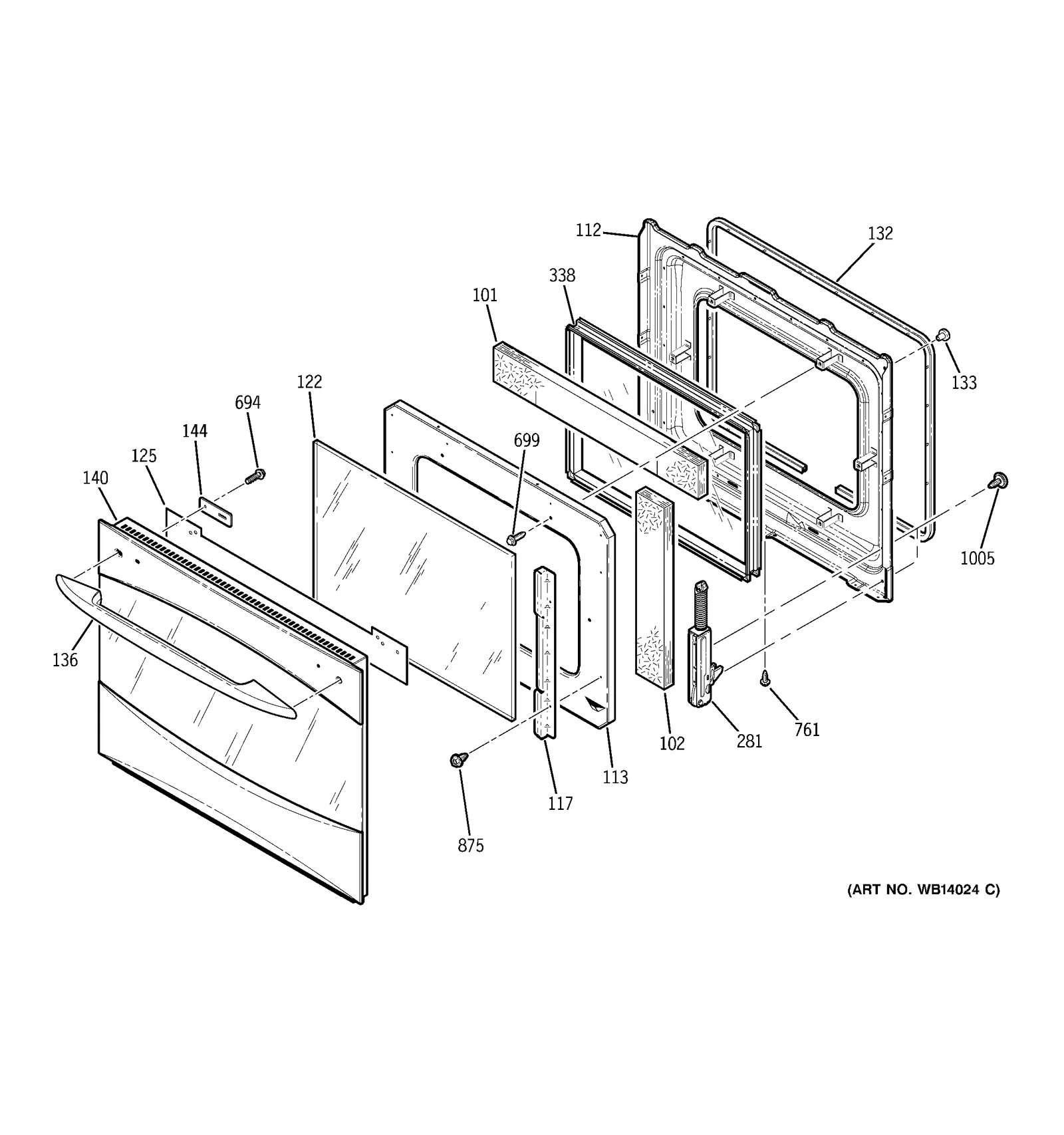 Outer Door Assembly 27 (Stainless Steel)