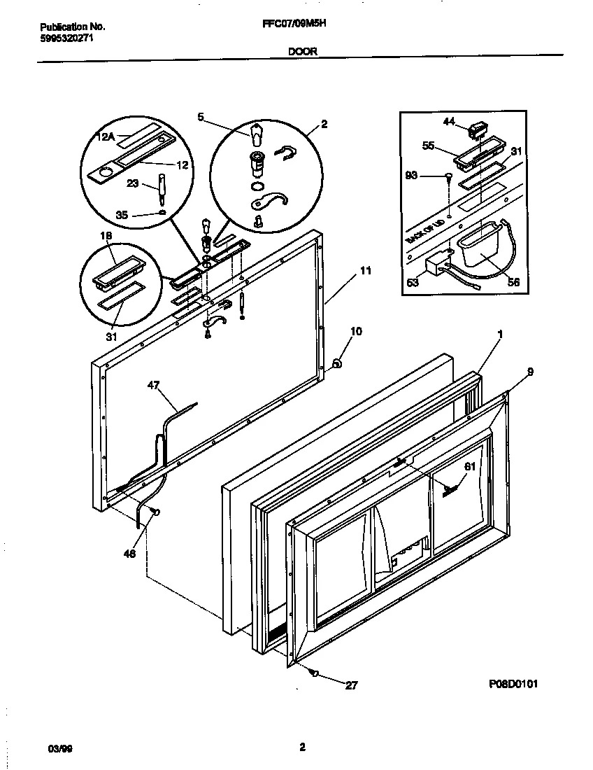 Panel-Inner Door/Lid White