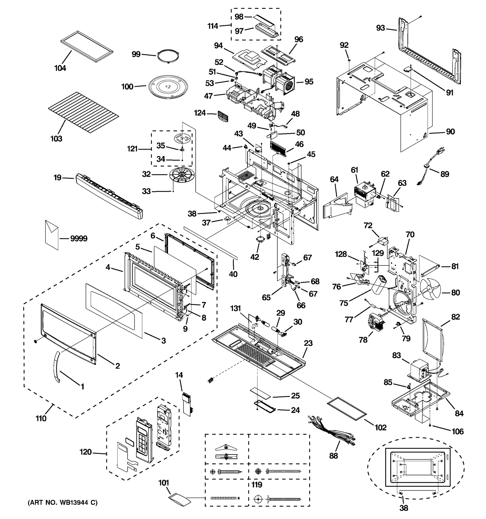 White Control Panel Assembly
