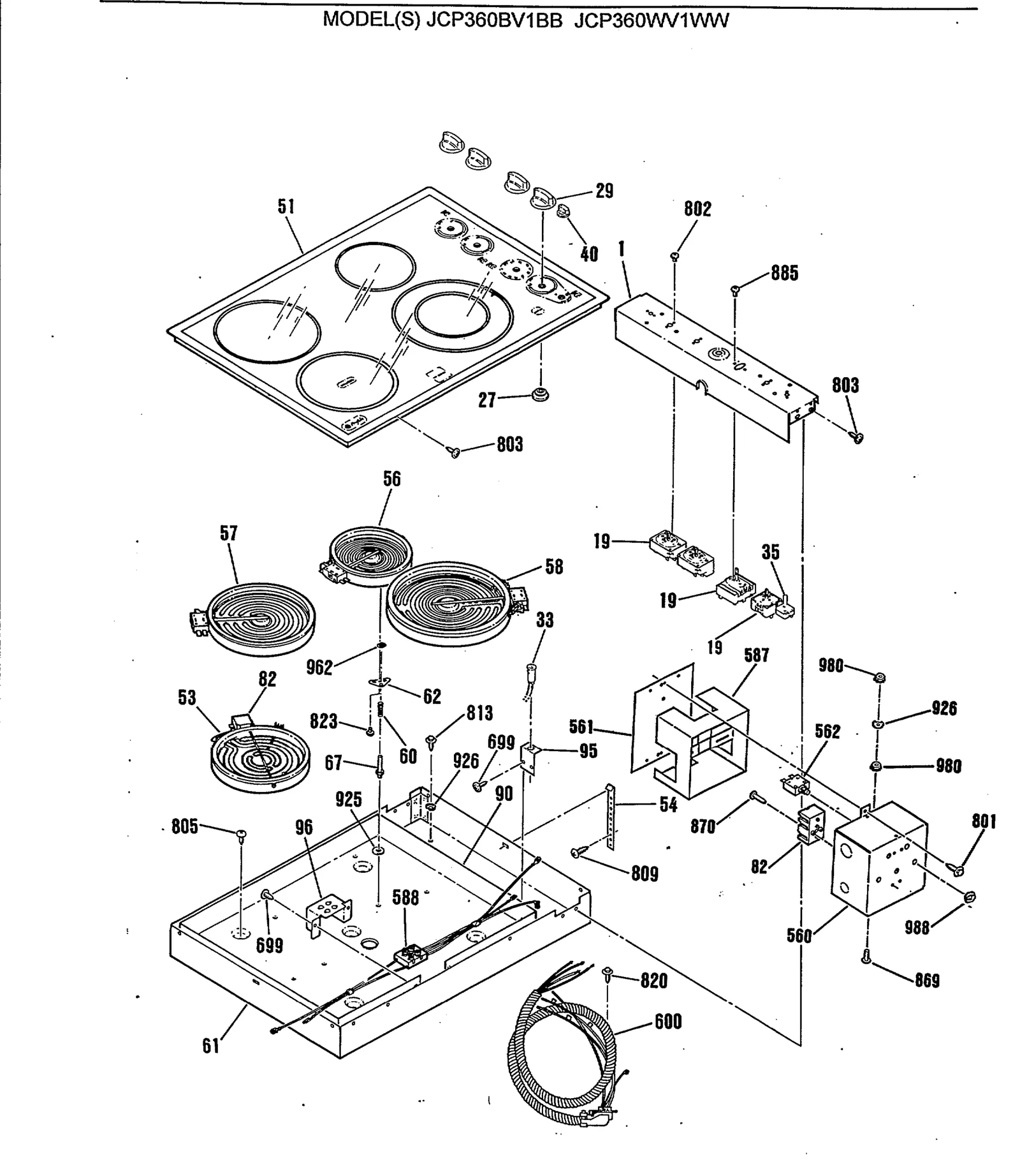 Black Glass Assembly