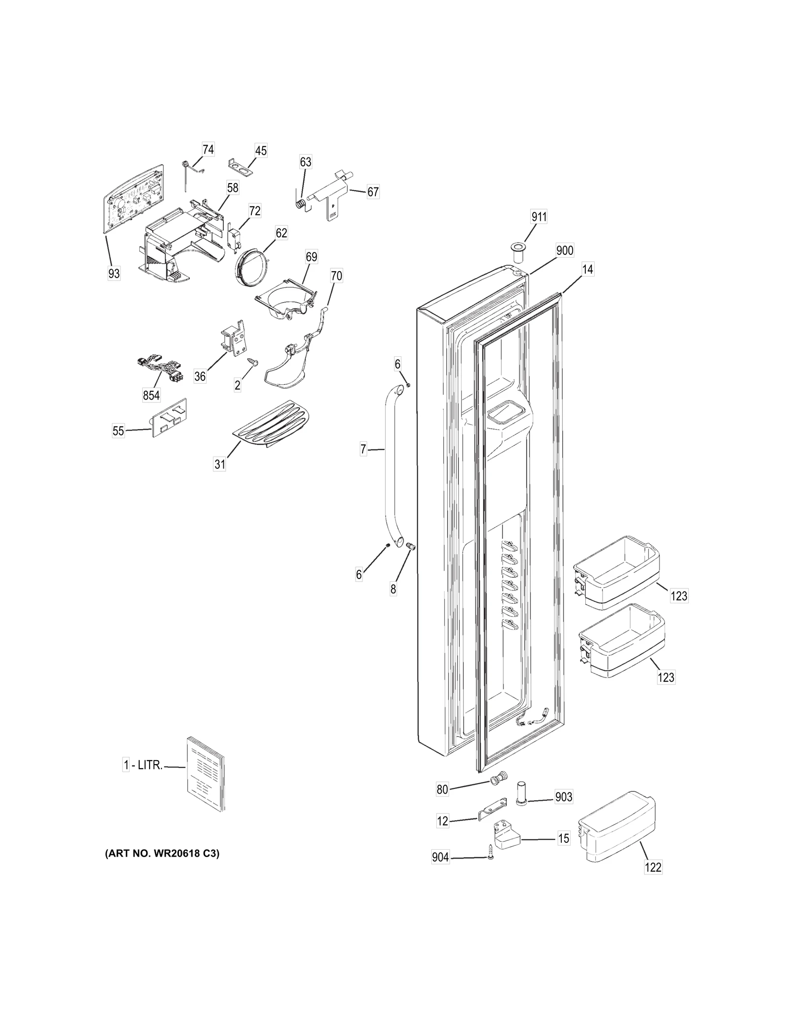Fin Handle Assembly