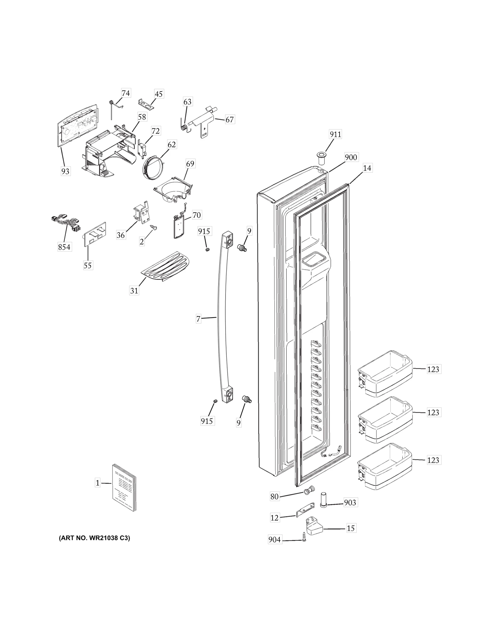 Stainless Steel Door Foam Assembly