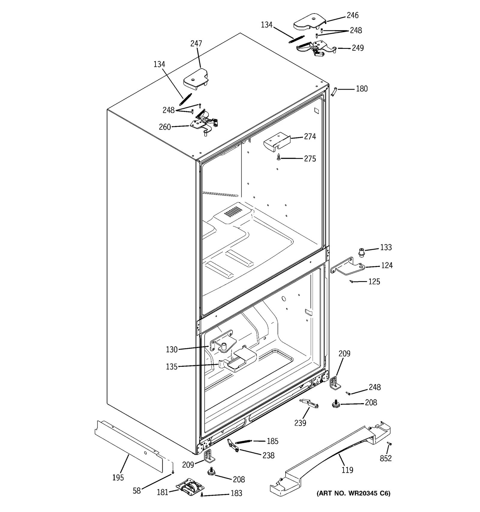 Top Hinge Closure Assembly