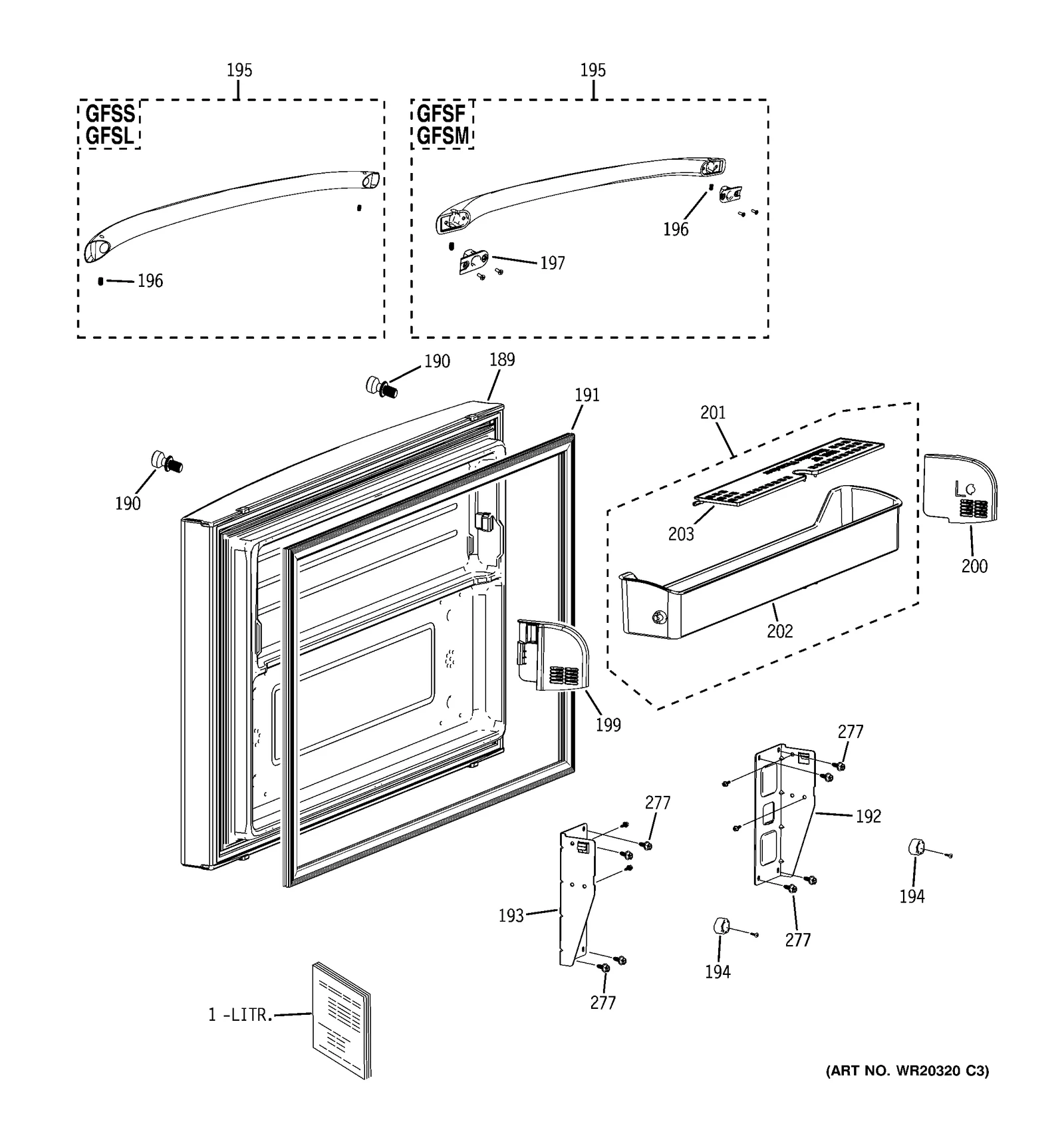 Right Door Handle Bracket