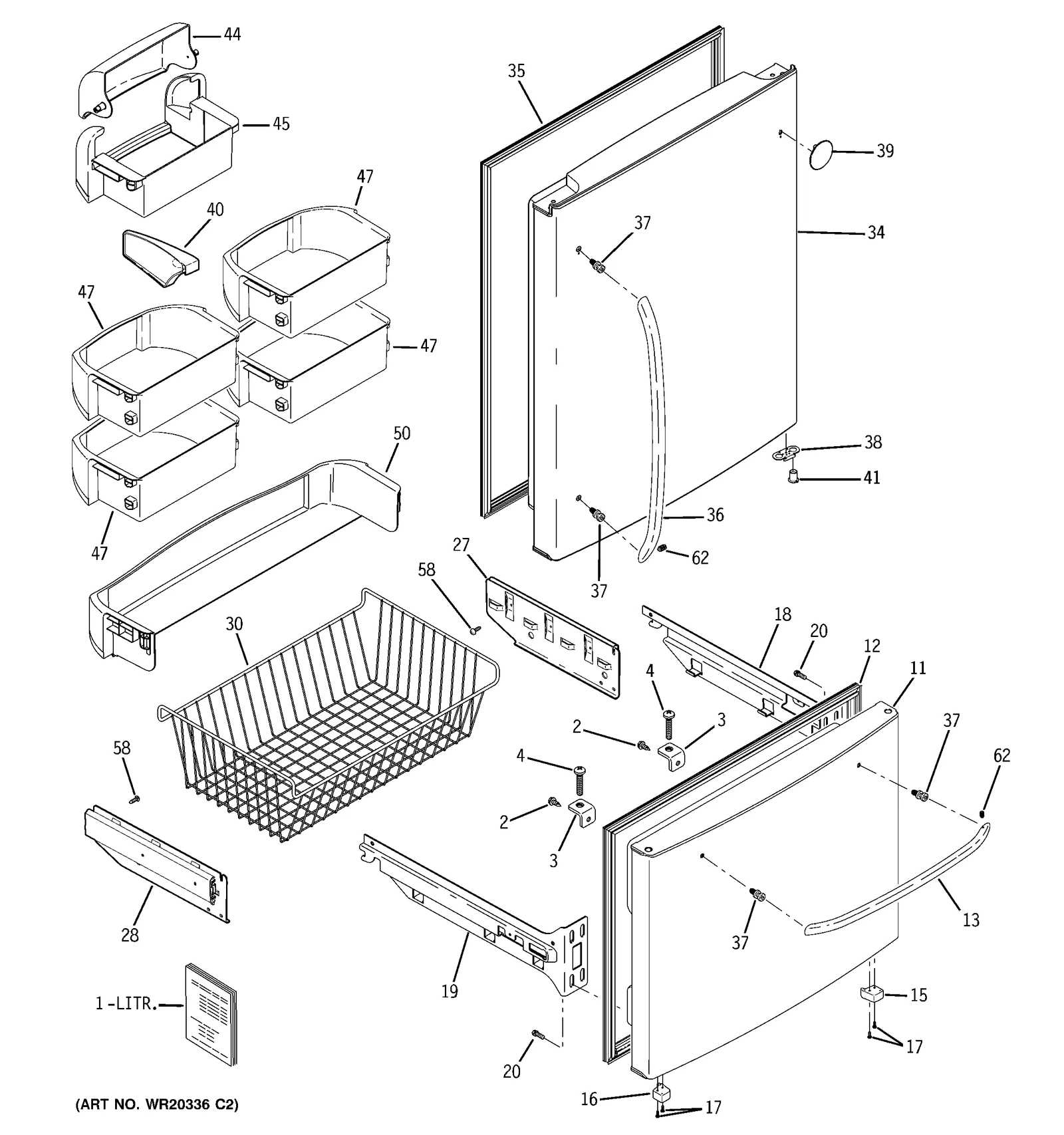 Door Foam Drawer Assembly