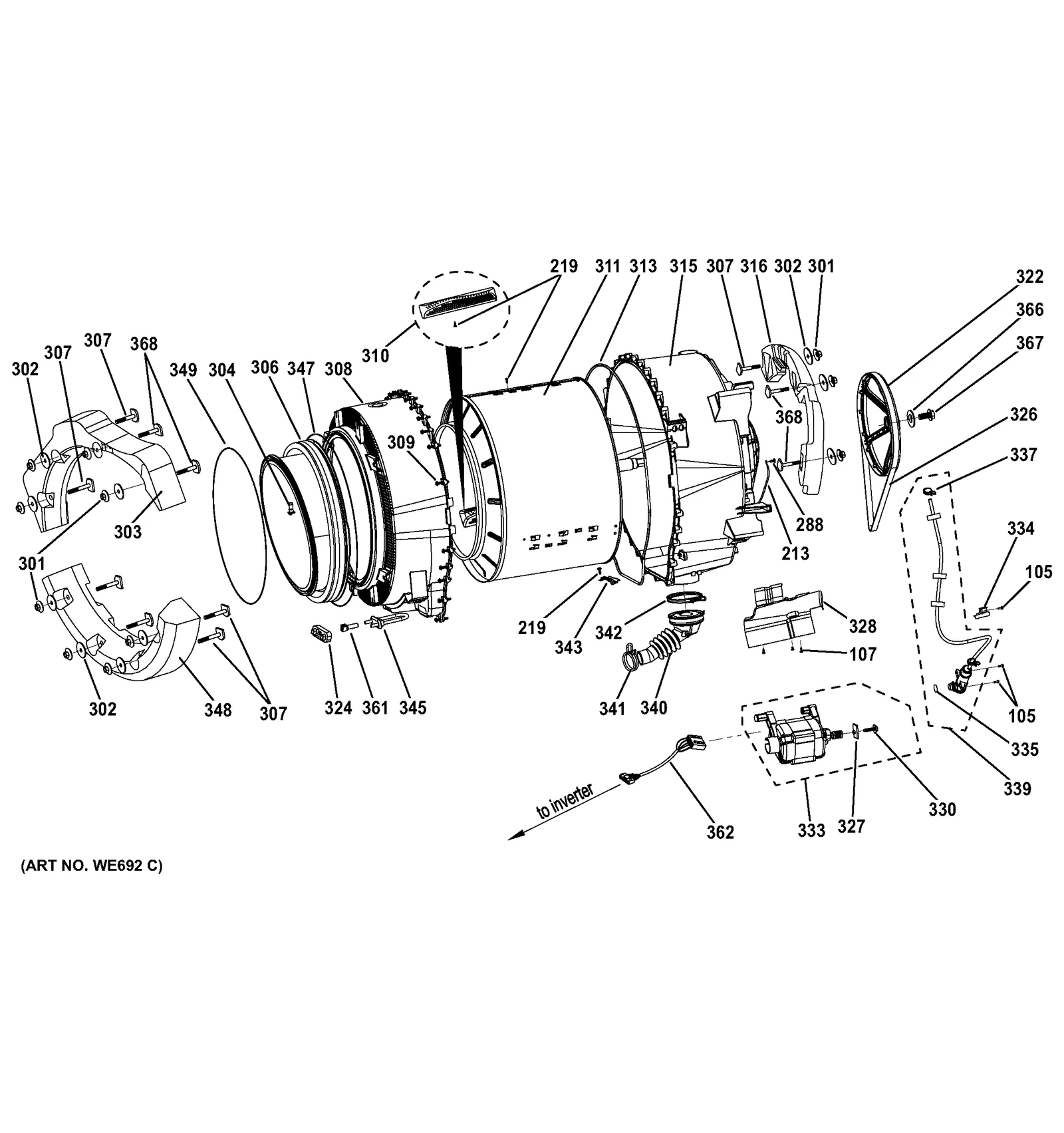 Basket Assembly 5.1 CUFT