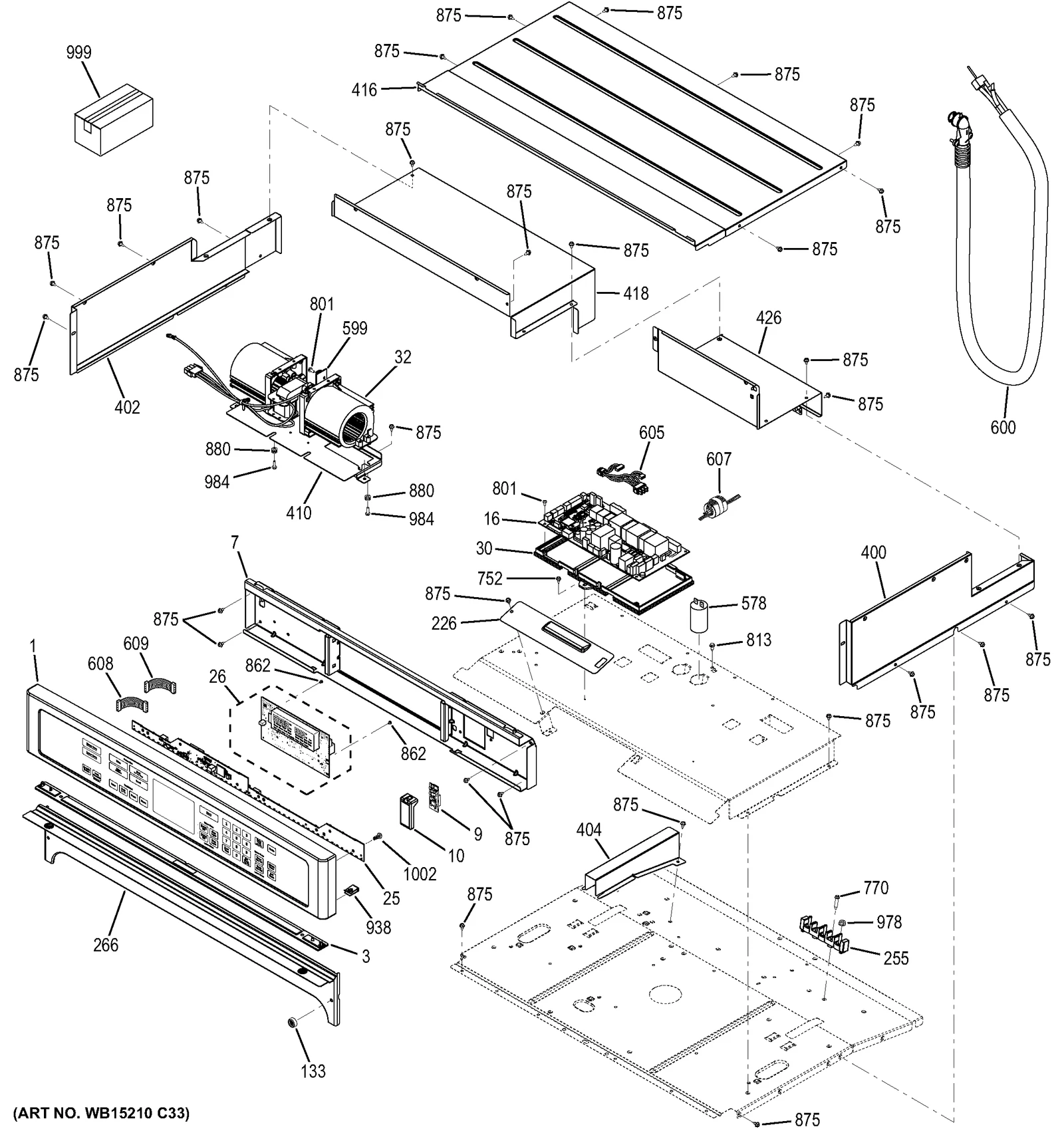 Control Panel Glass Assembly