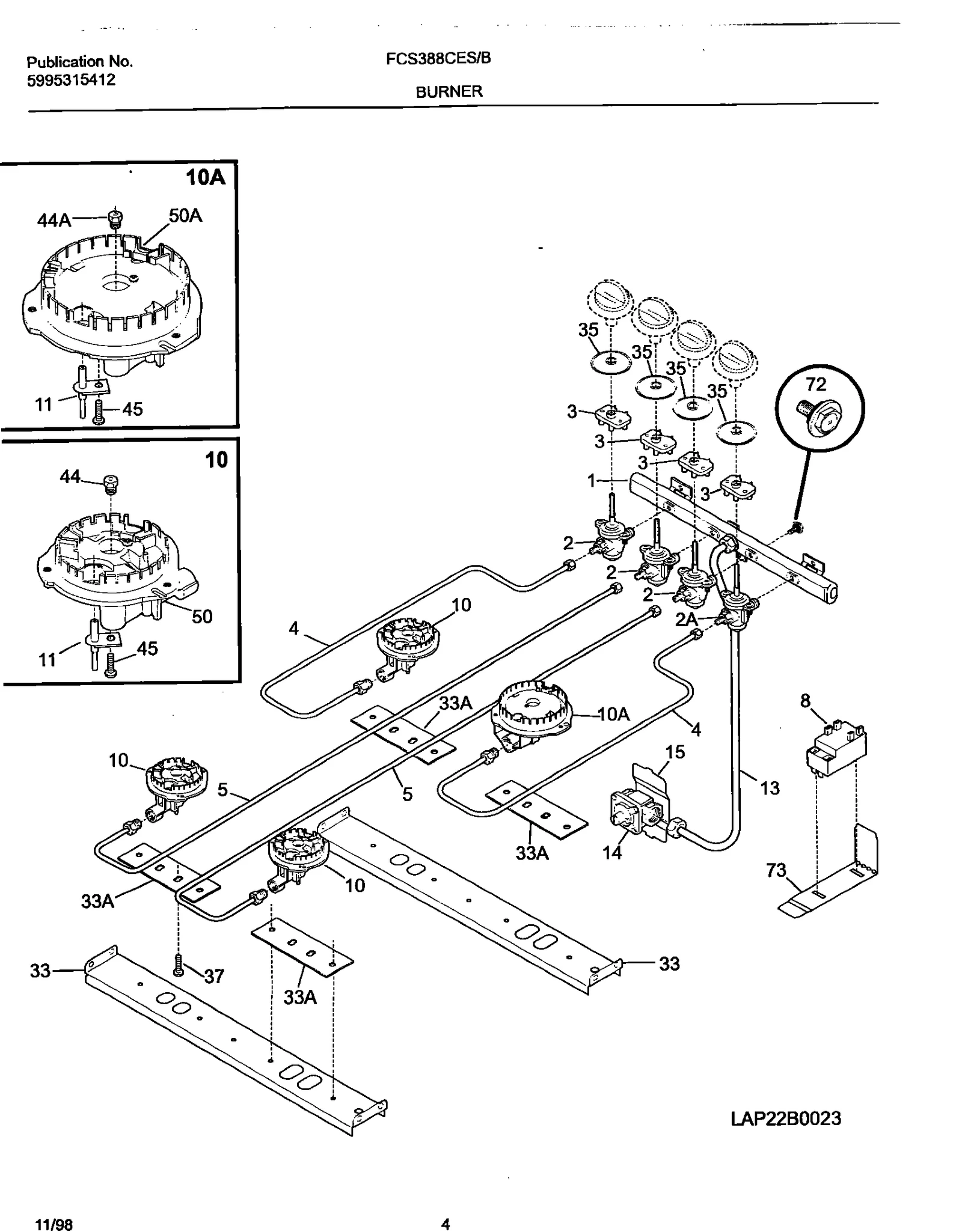 Top Burner Assembly