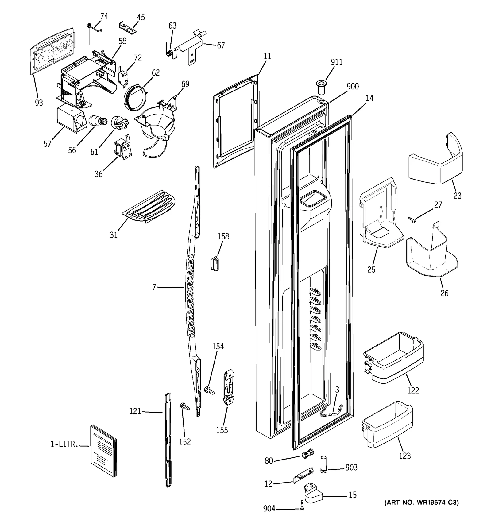 Door Assembly Kit Black