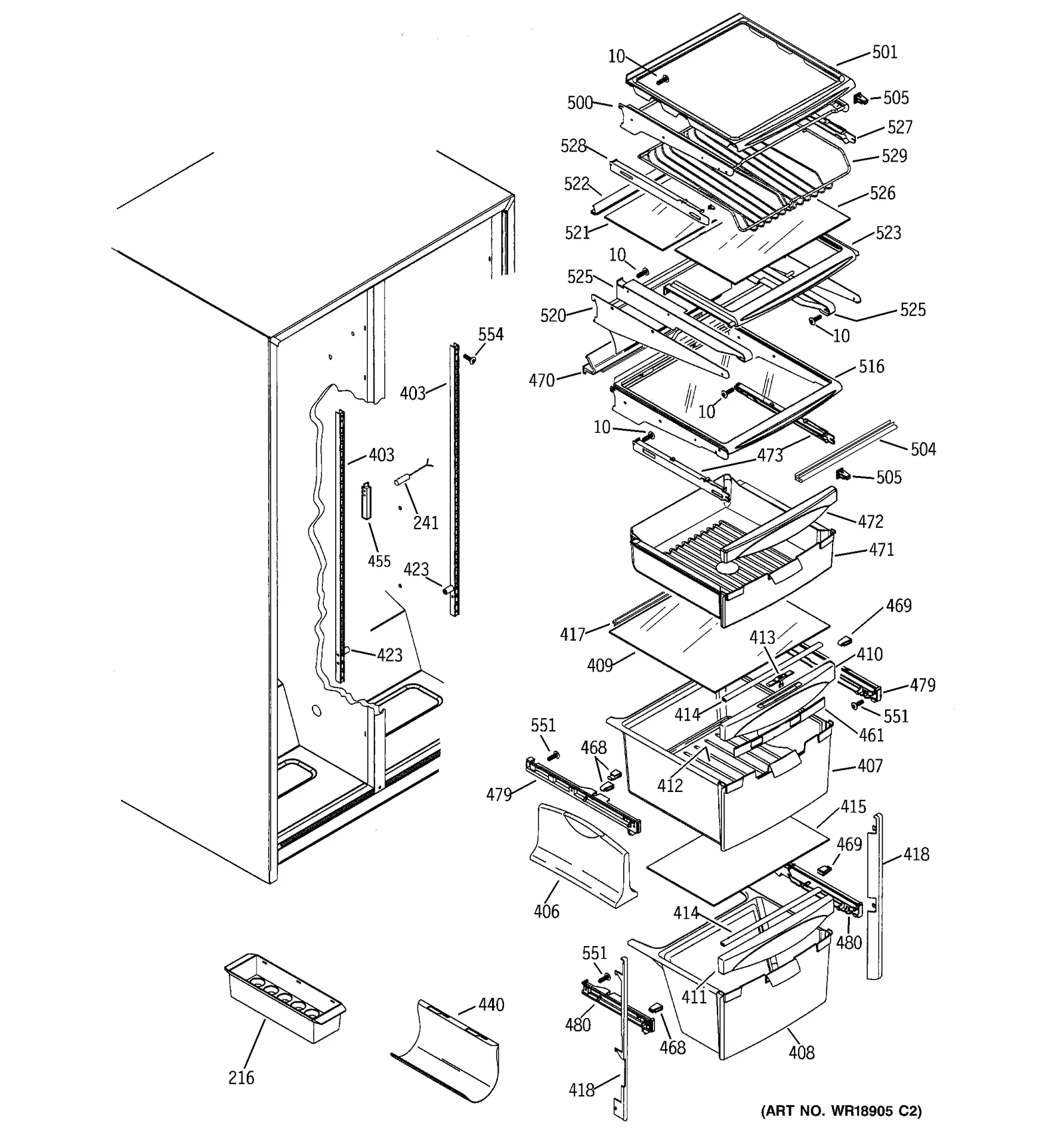 Snack Cover Cantilever Shelf