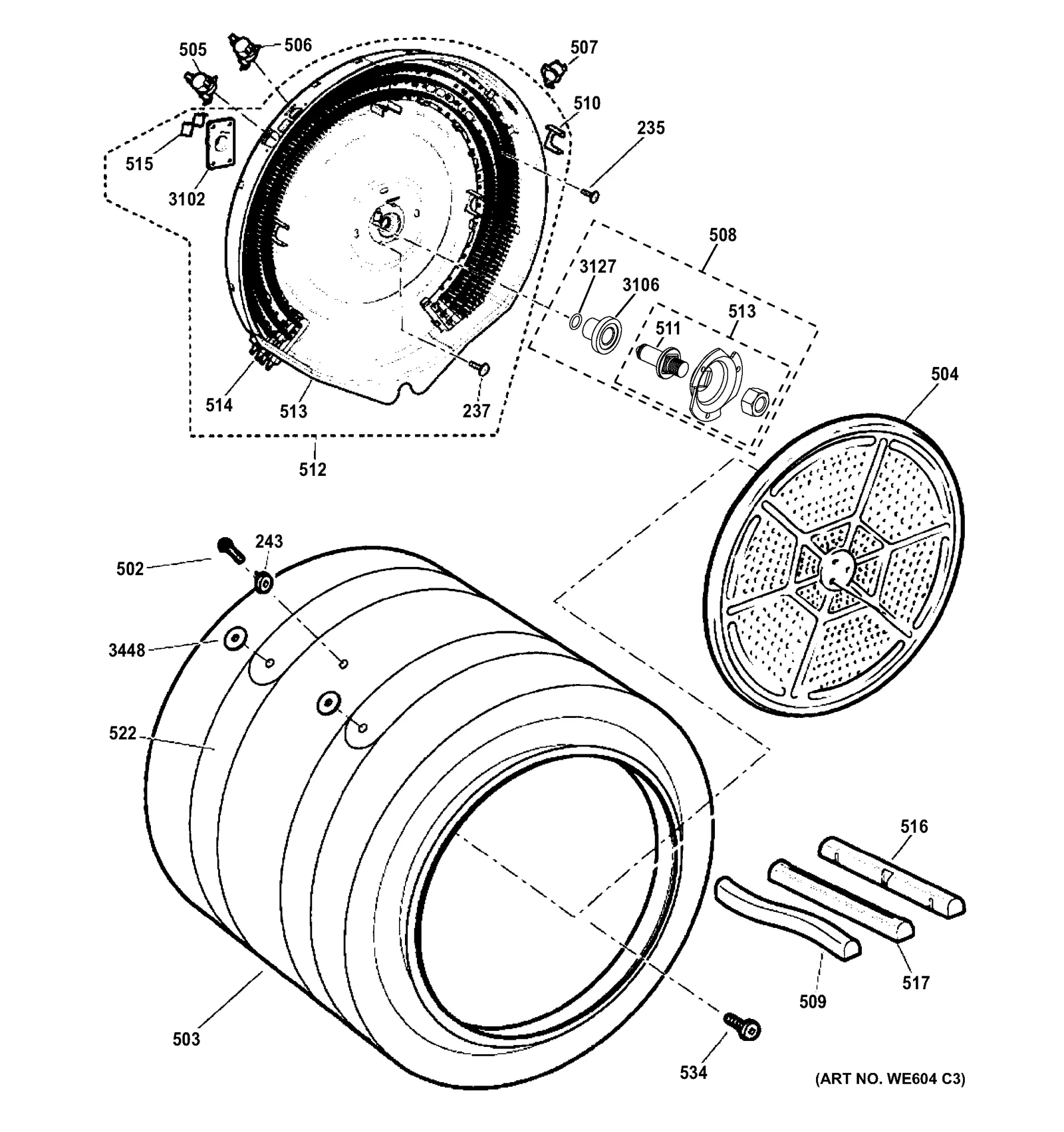 Heater Mica and Housing Assembly