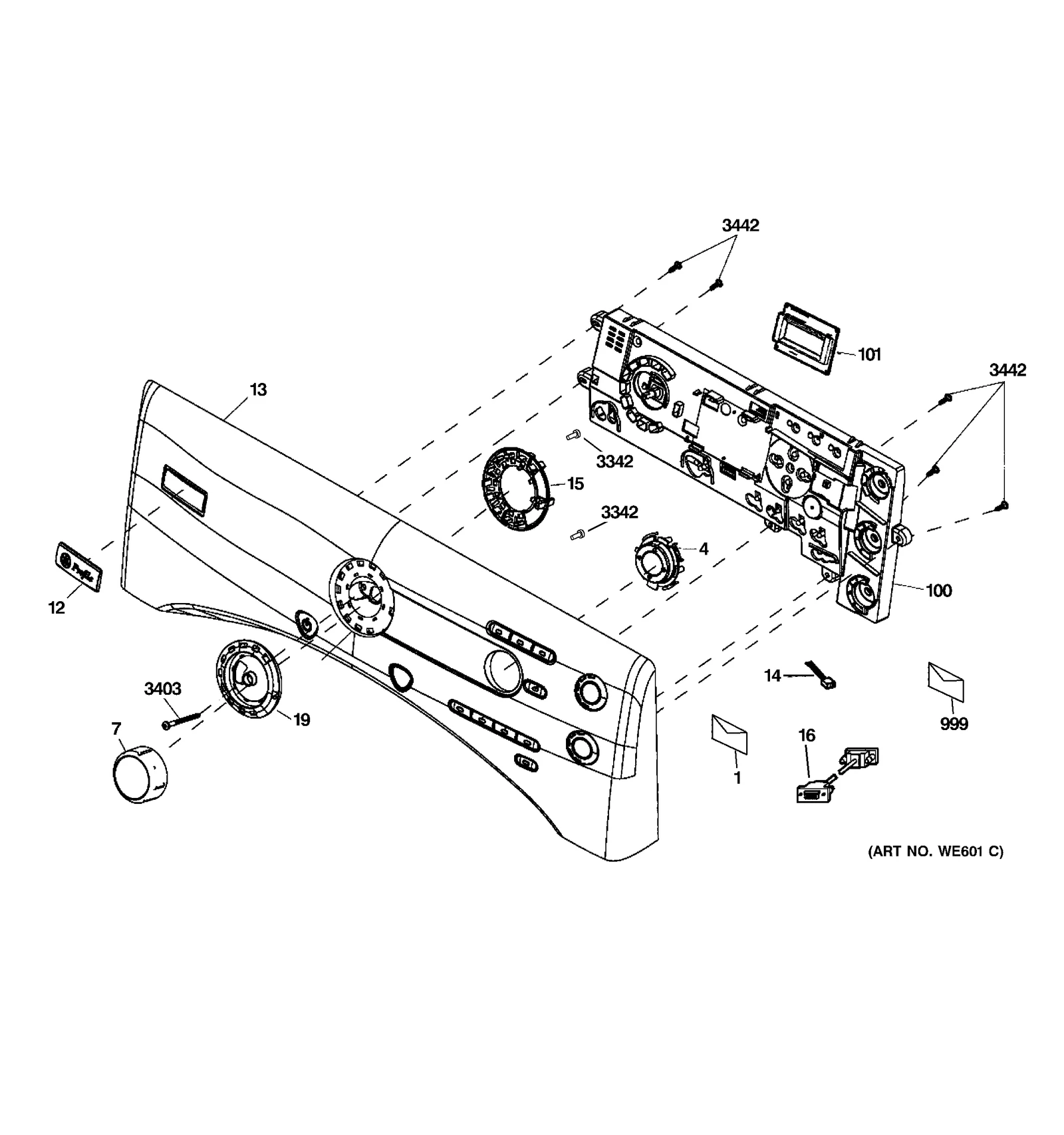 Front Panel Assembly MG-STEAM