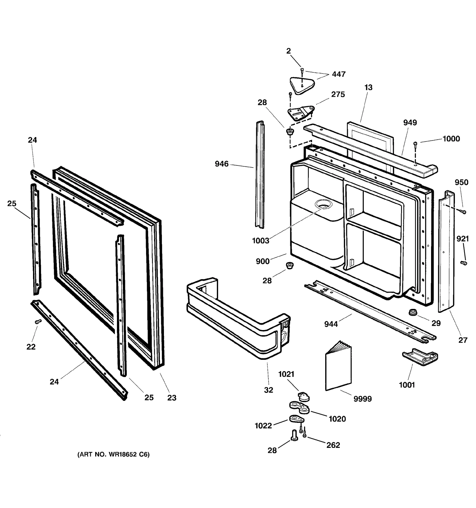 Right Hand Door Assembly White