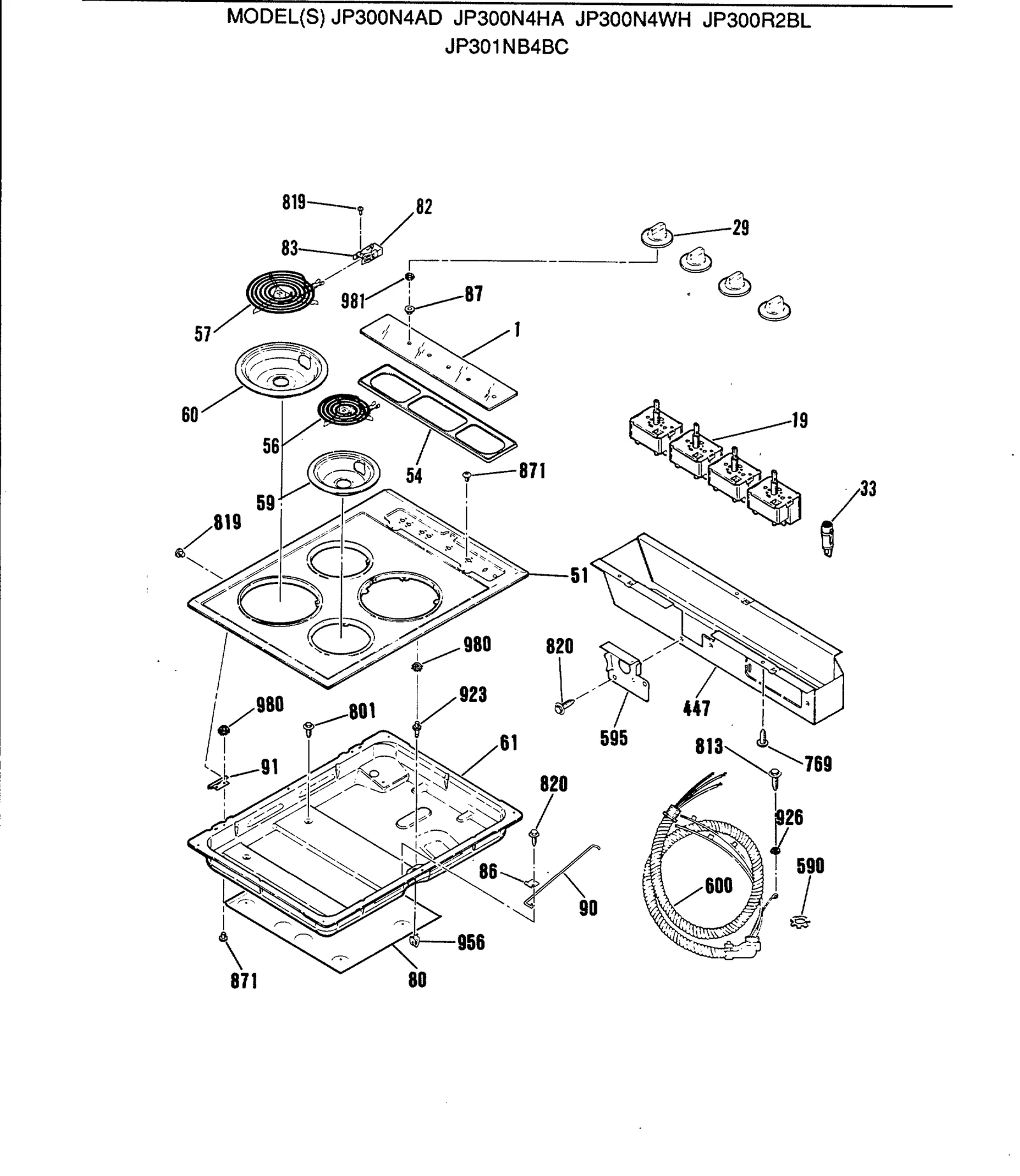 Black Maintop Assembly