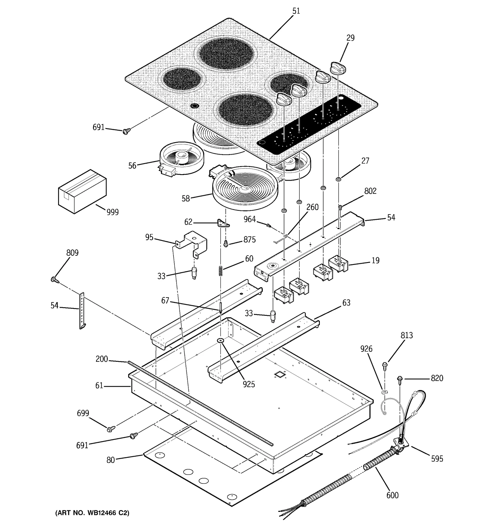 Glass Maintop Assembly