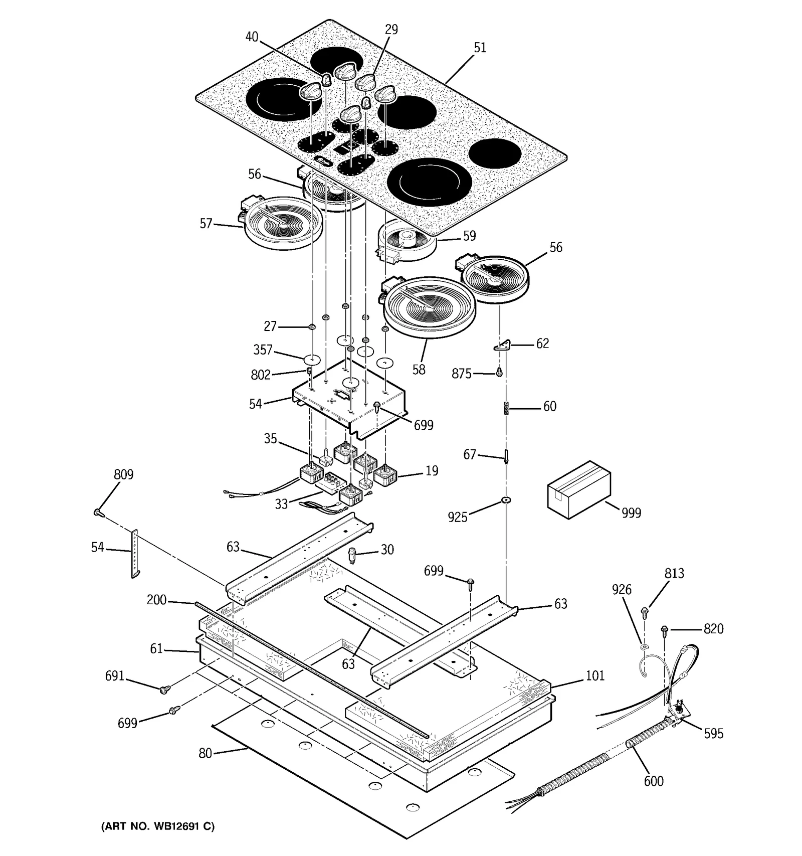 Glass Maintop Assembly