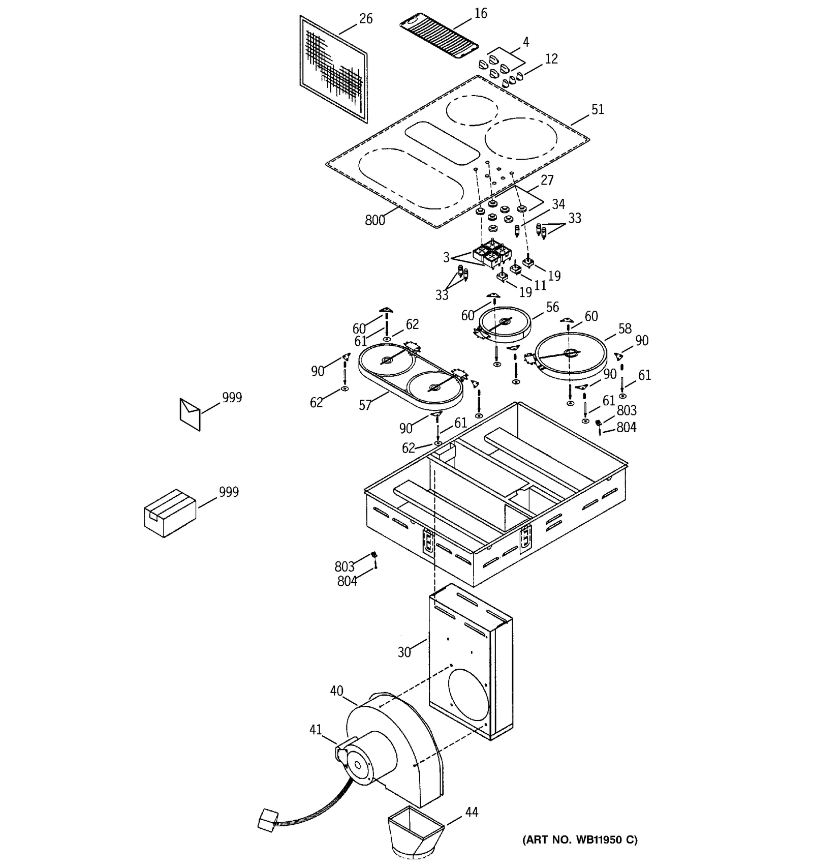 Knob Switch Assembly SU Bisque