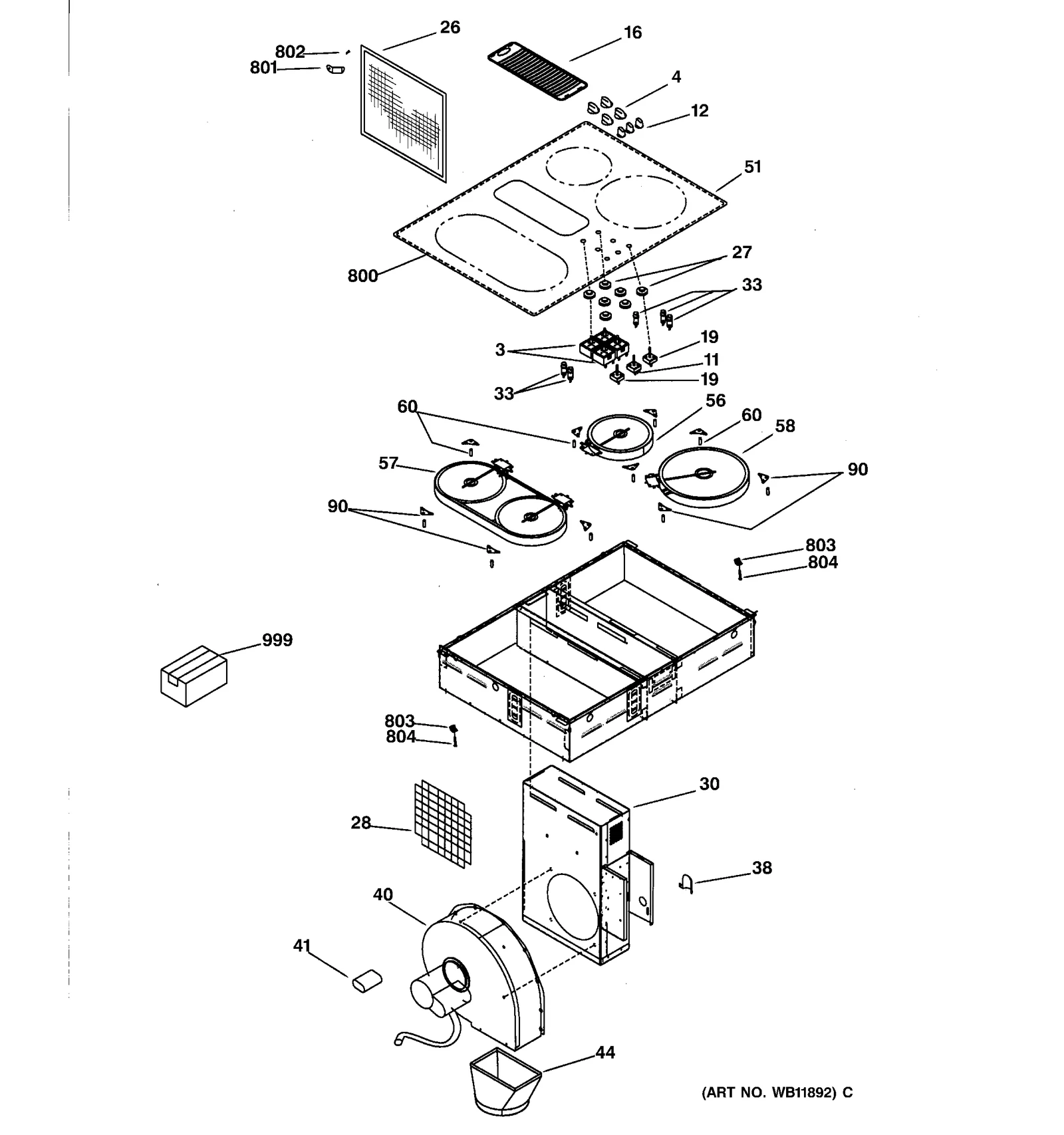 Glass Top Assembly (Bisque)