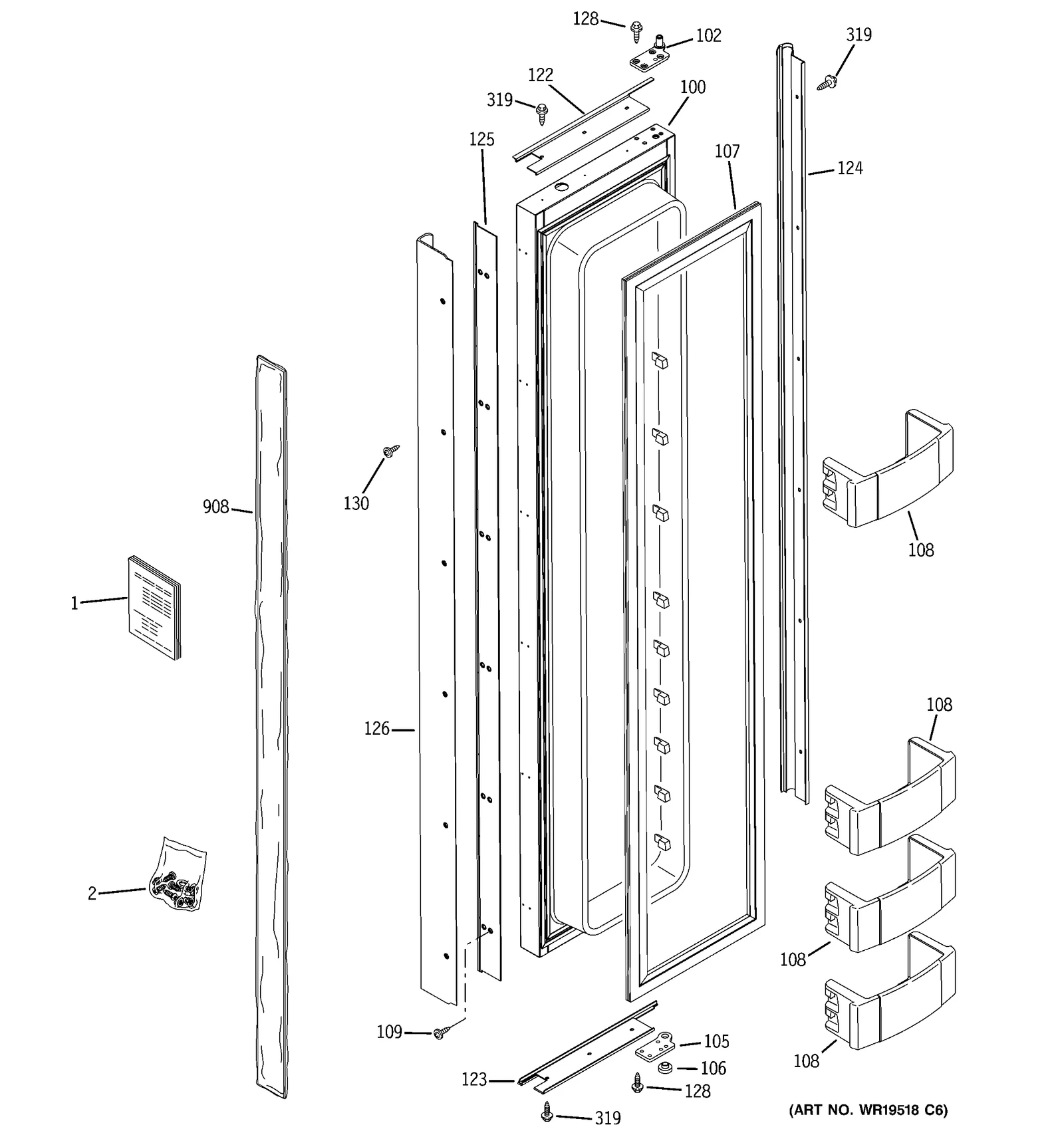 42" ND FI Pack Door Assembly