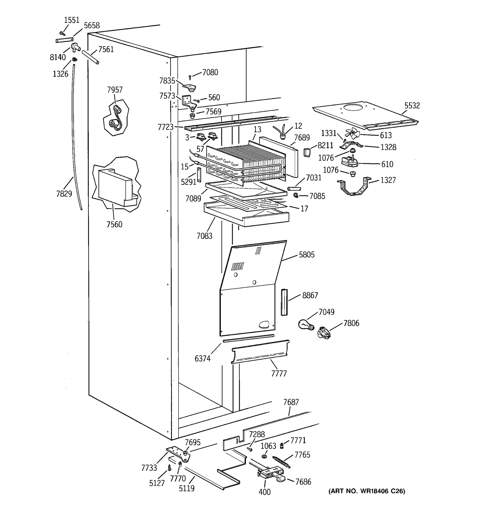 Evaporator Foam Baffle