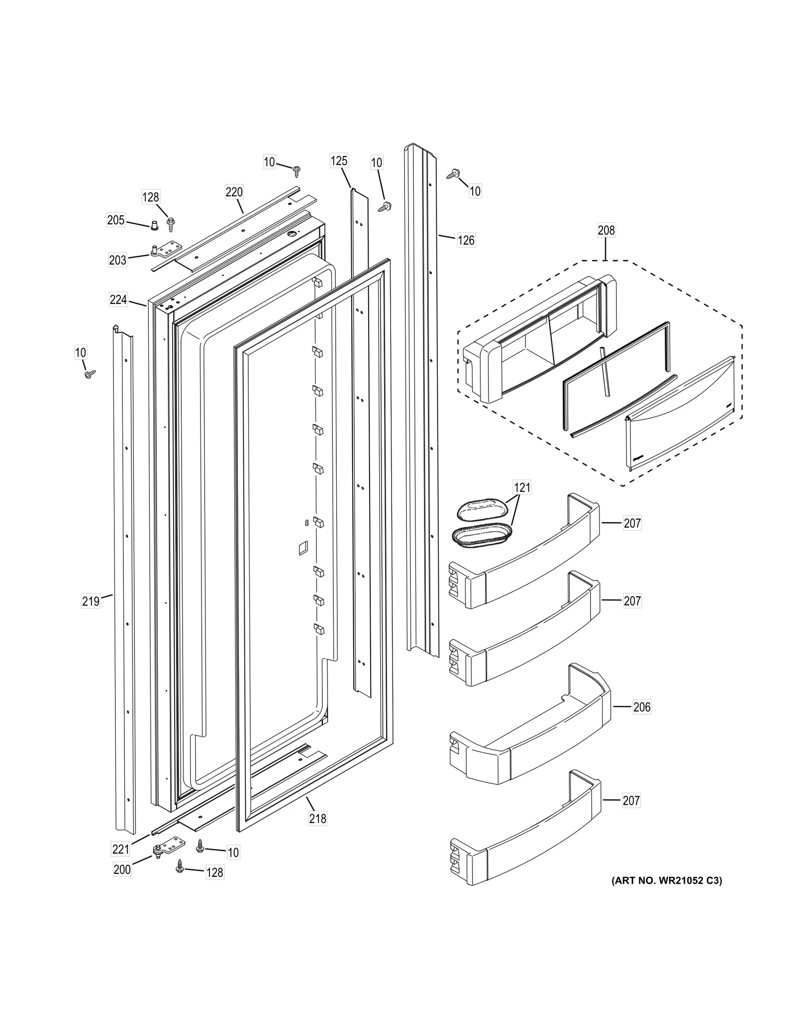 42-inch Pack Door Assembly
