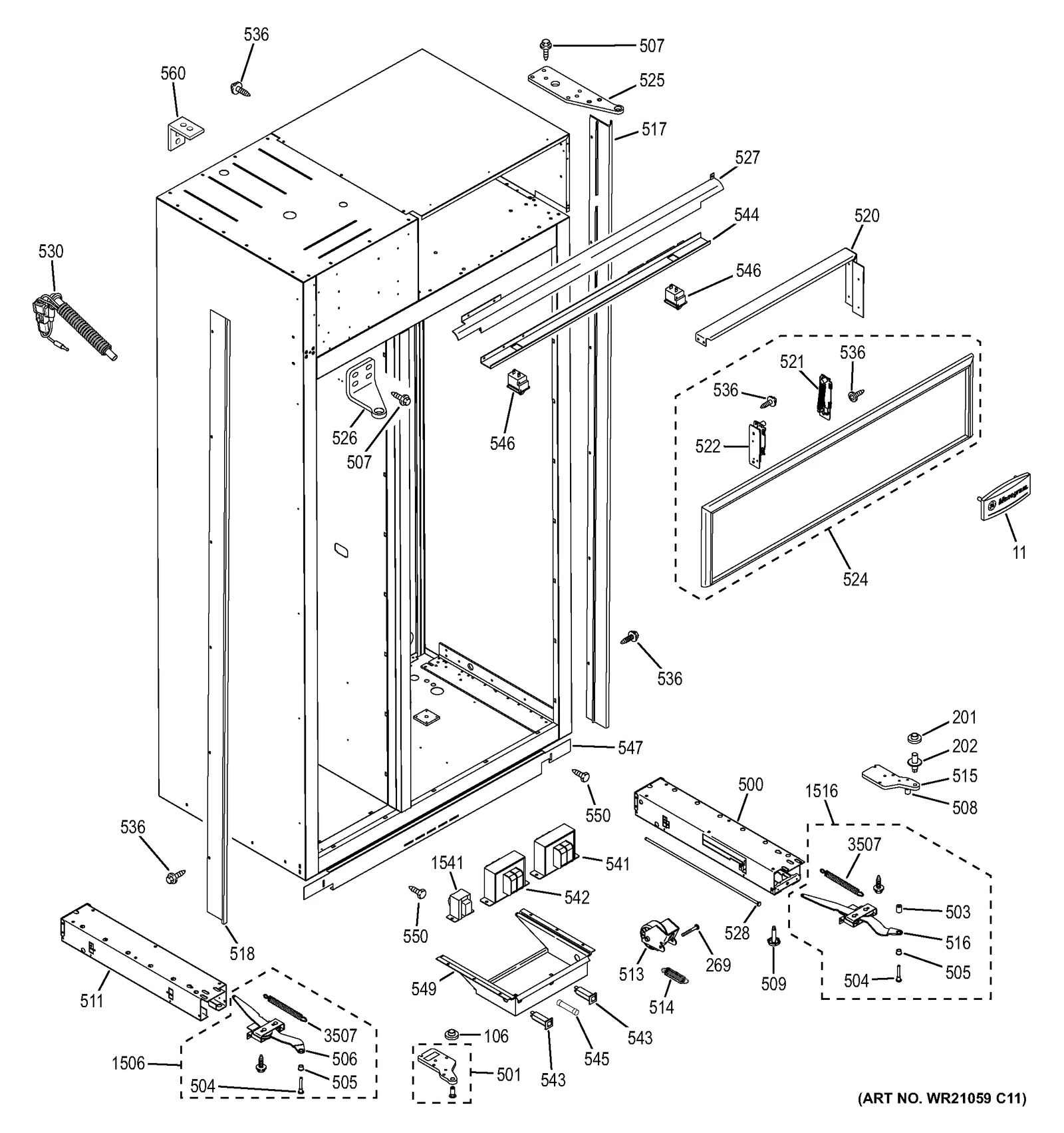 Toe Kick Assembly 48 Non-Dispenser