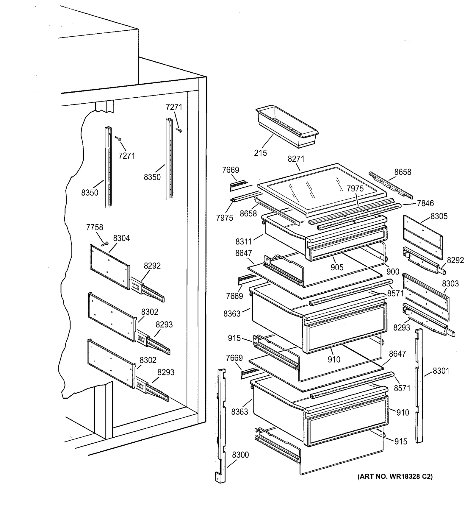 Rear Vegetable Pan 48"