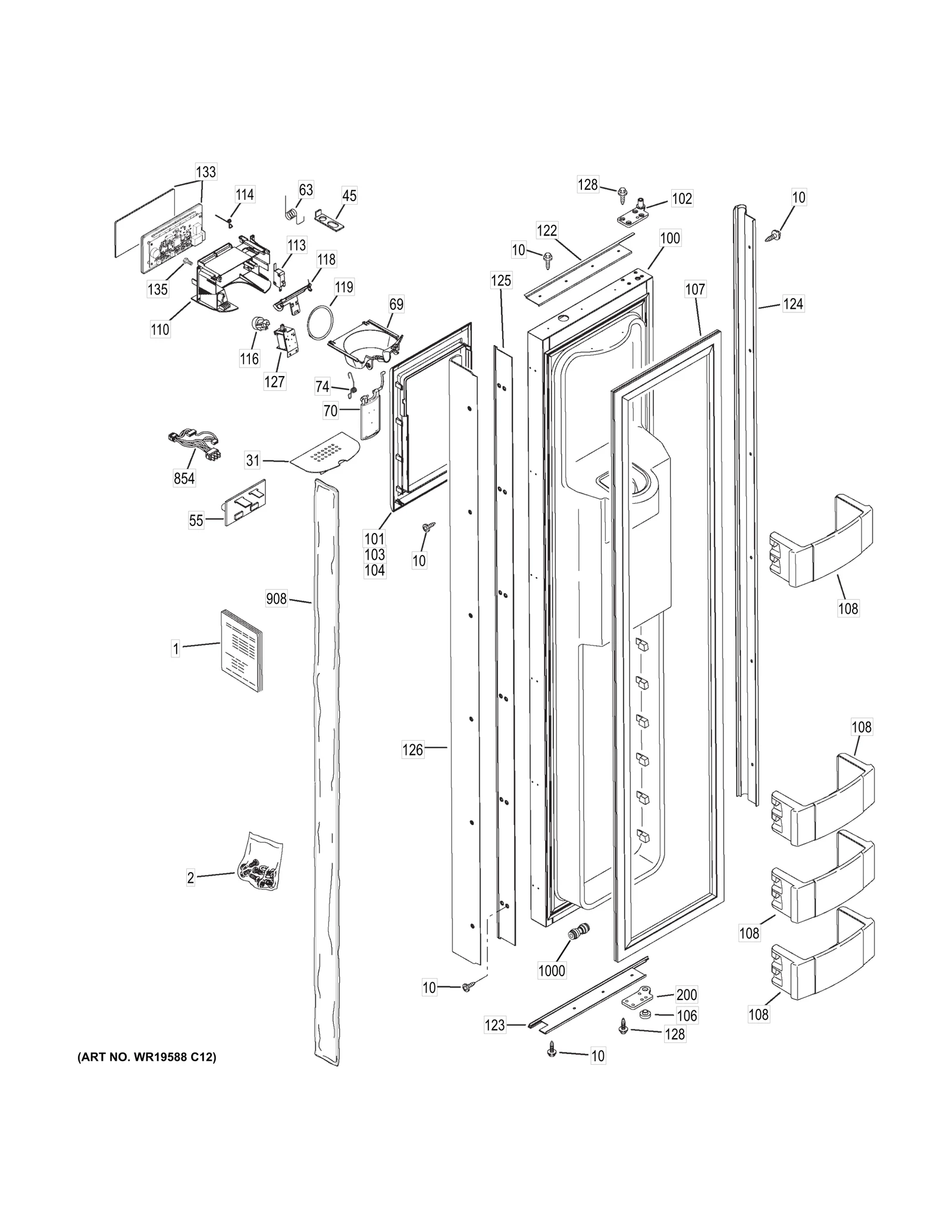 SXS Door Foam Assembly