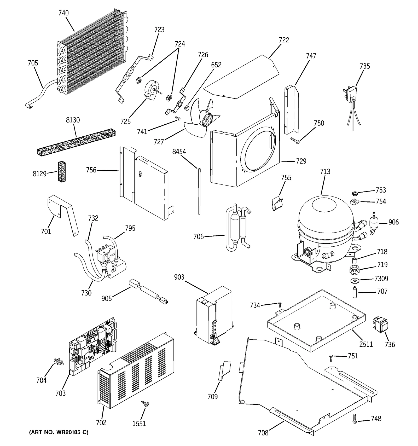 Condenser Side Baffle Foam