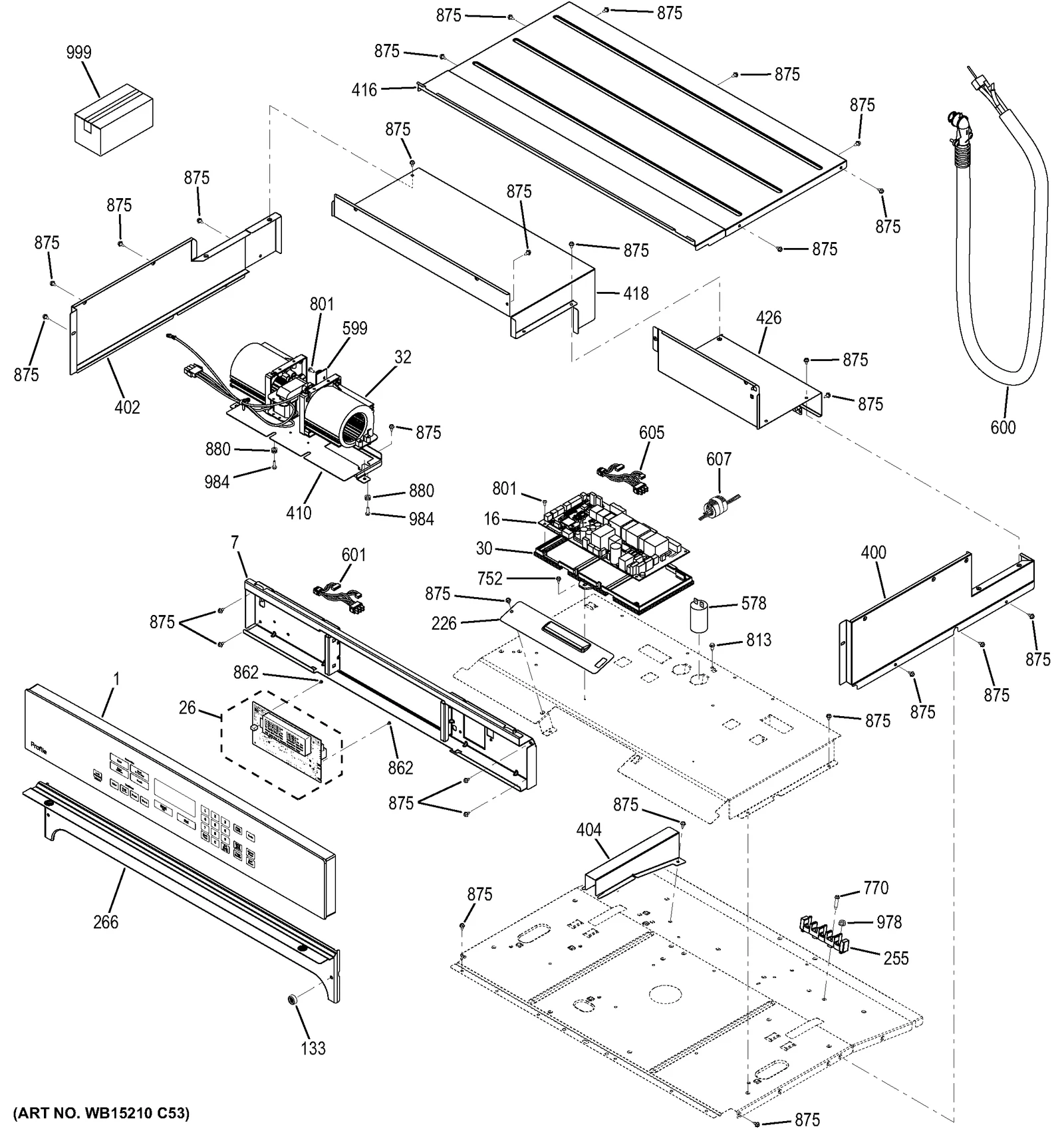 Control Panel Glass Assembly