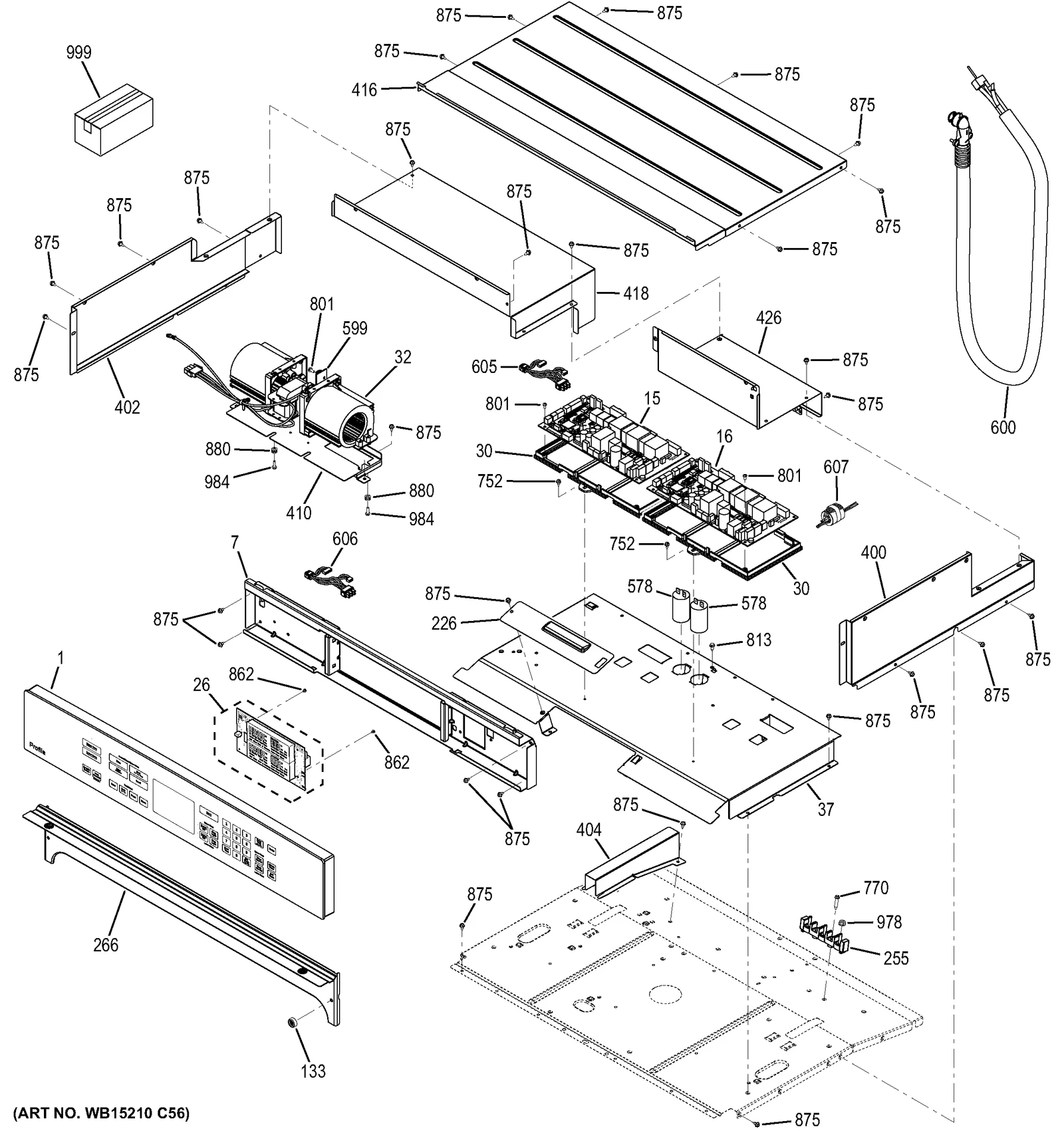 Control Panel Assembly (White)