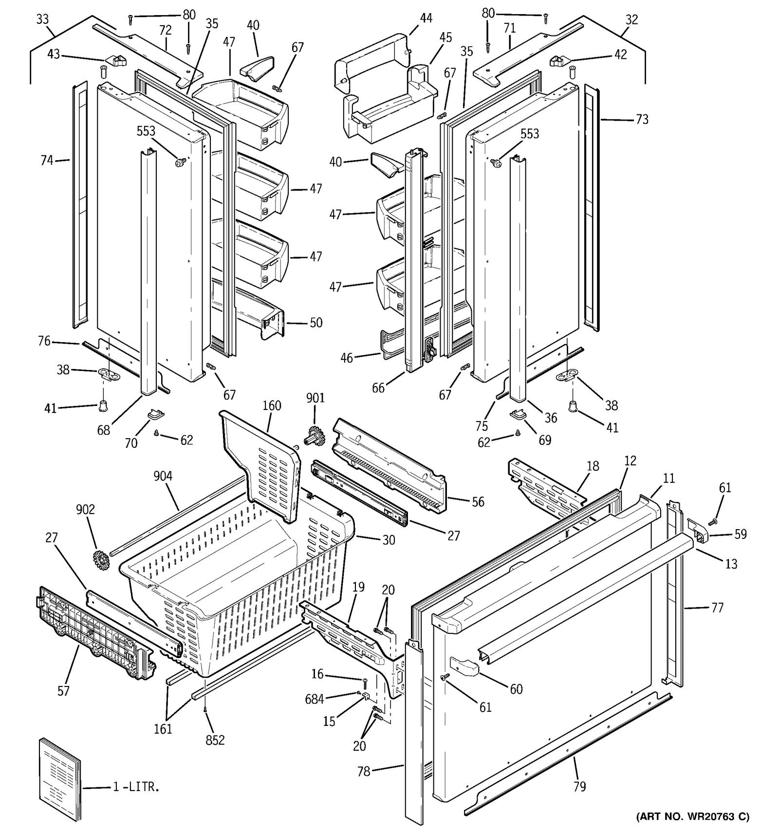 Flat Door Foam Assembly