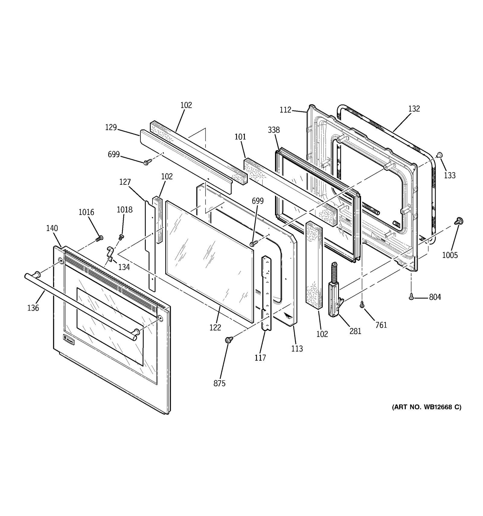 Black OTR Door Assembly