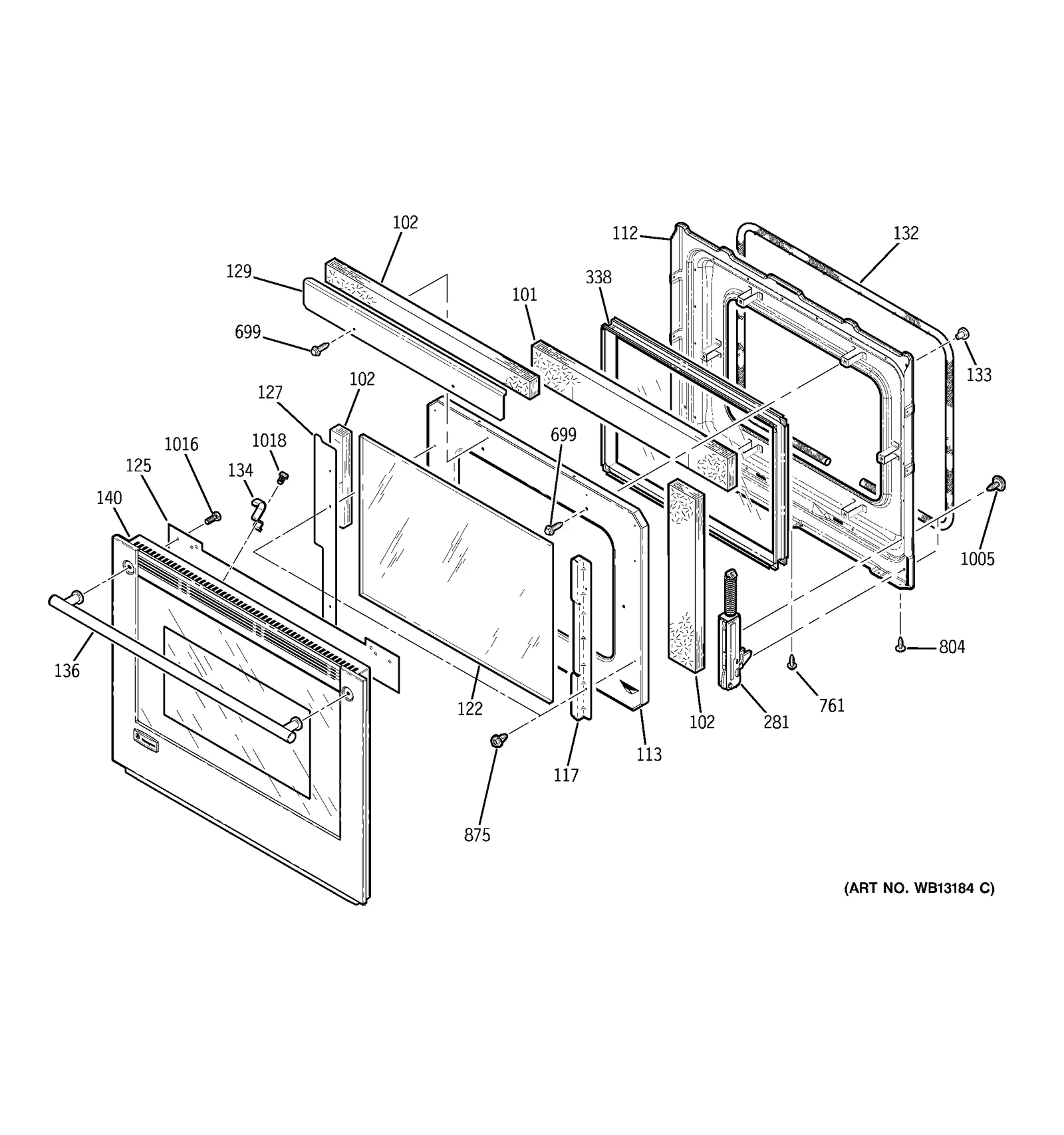 Outer Door Assembly 27 (Stainless Steel)