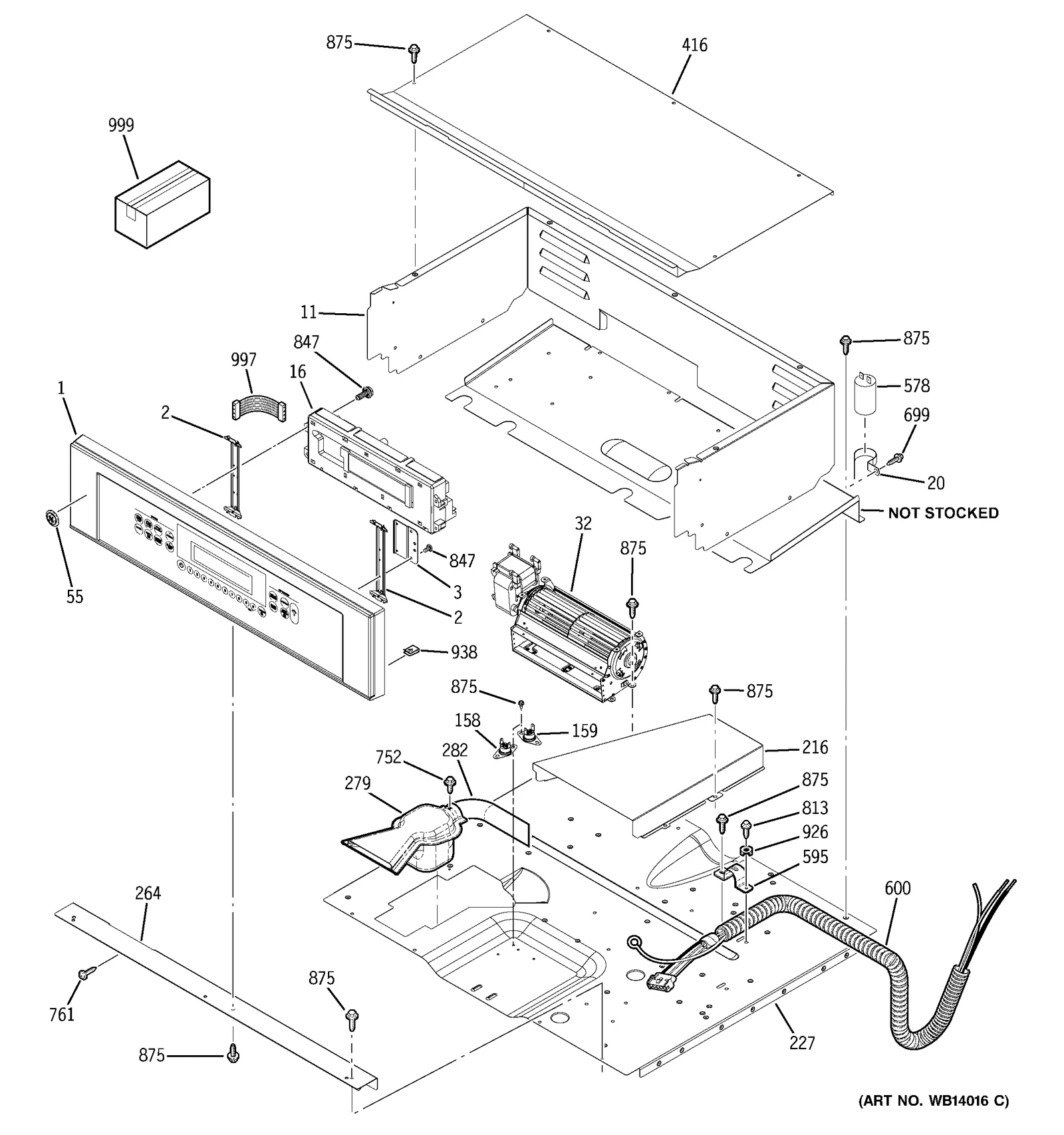 Control Panel and Tape Assembly