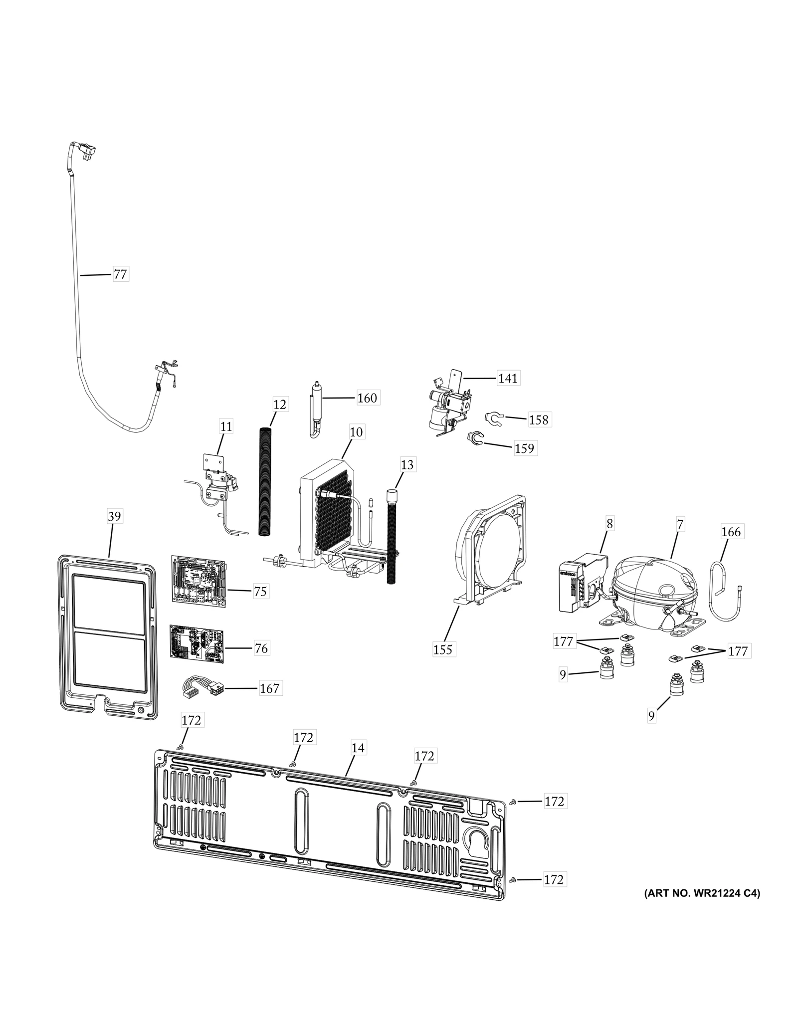 Condenser Assembly with Bracket