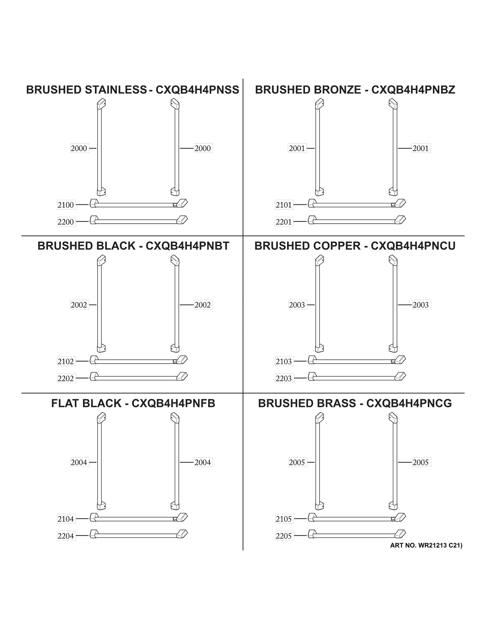 Brushed Stainless Drawer Handl