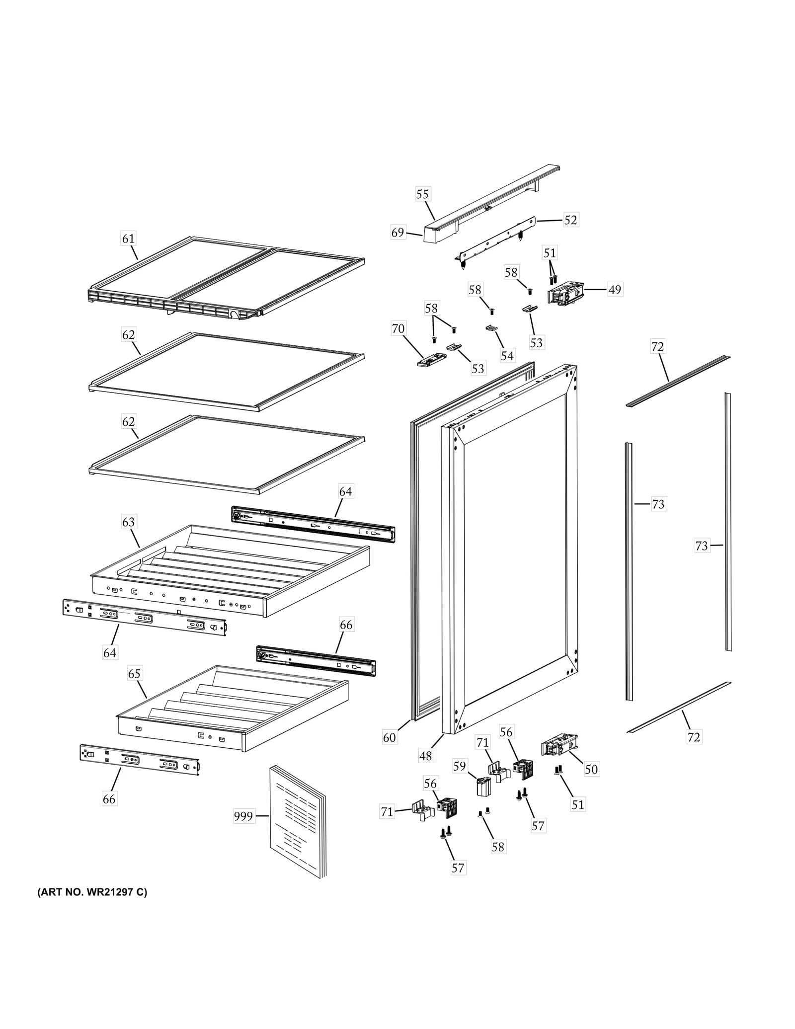 Middle Door Cover Plate Fixtur