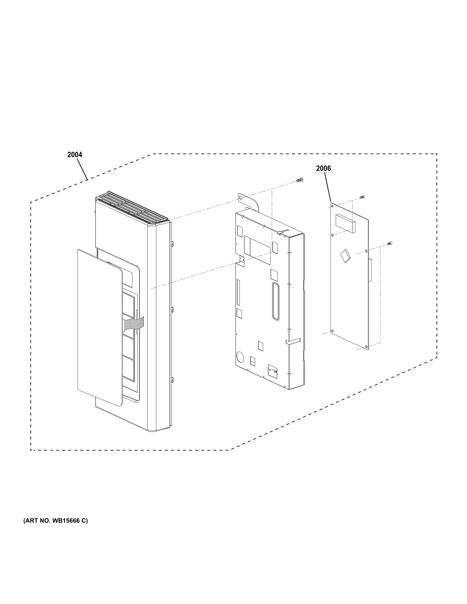 Black Control Panel Assembly