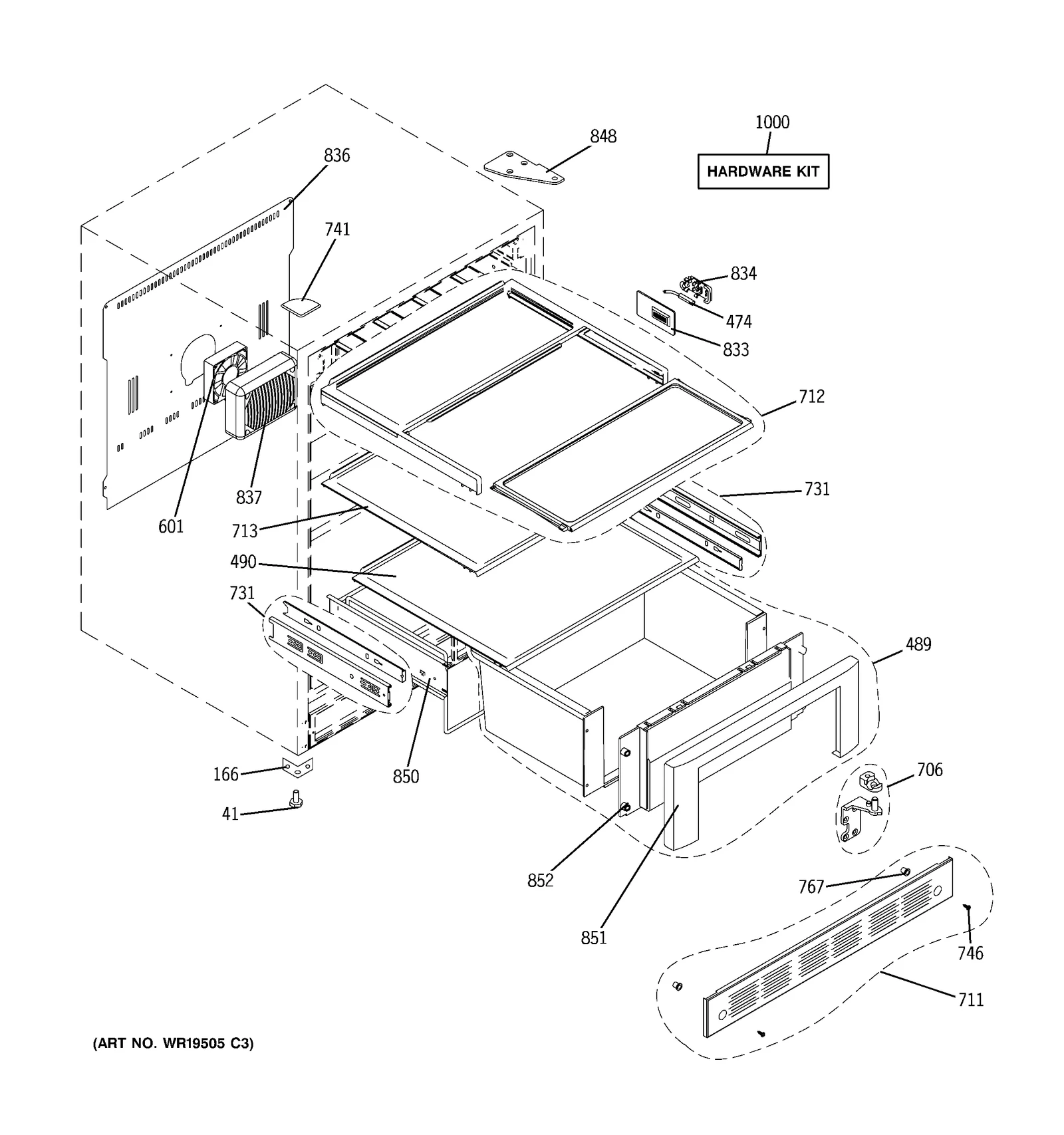 Left Hand Hinge Cover