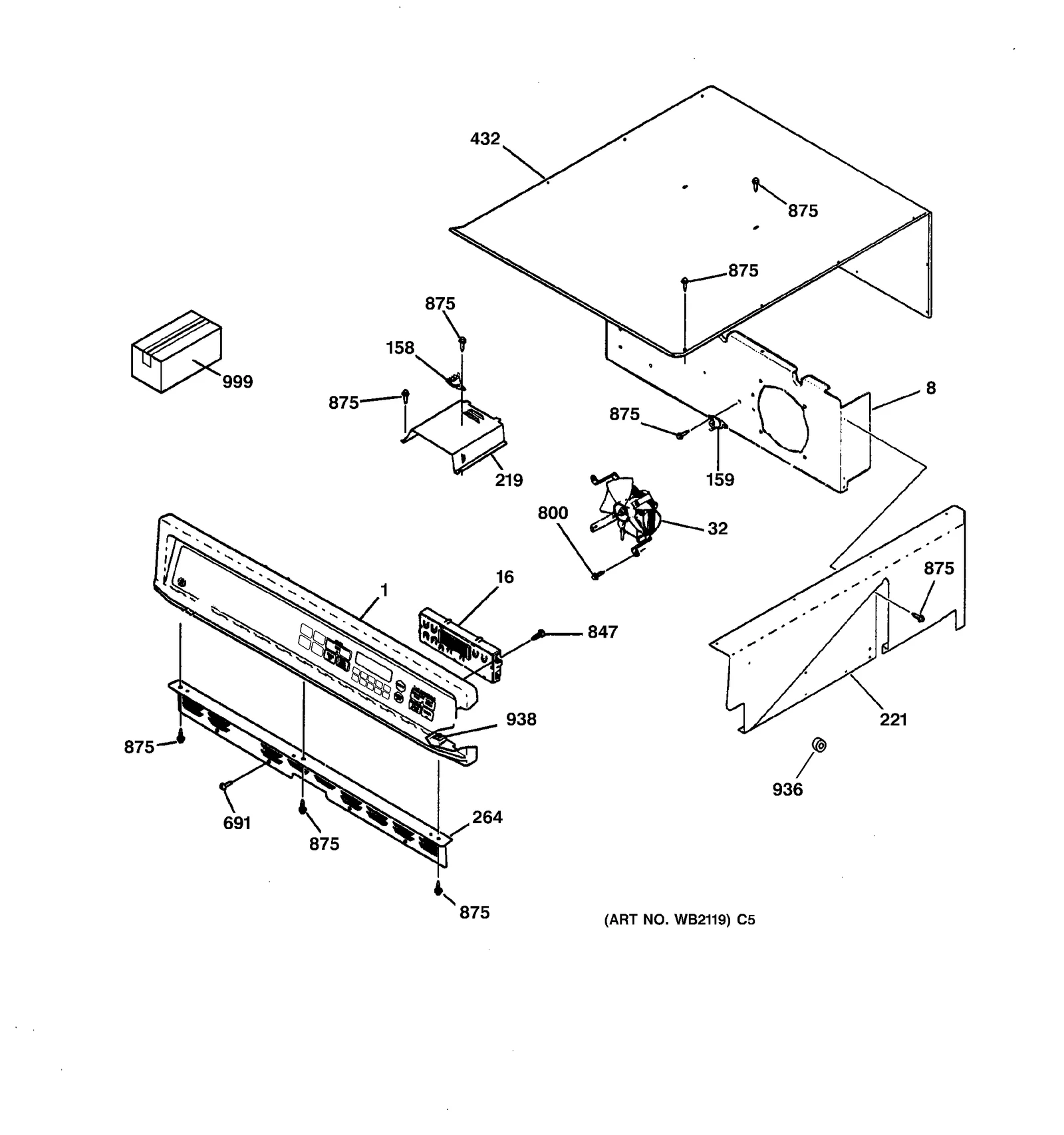 Control Panel Assembly (White)