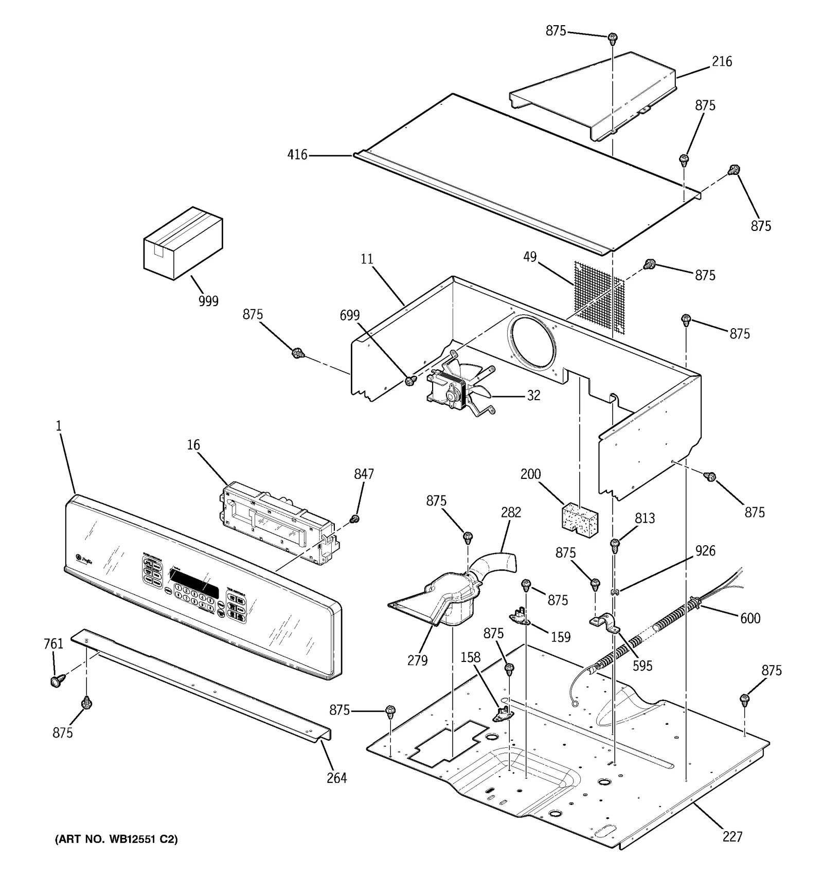Control Panel Assembly 27 (BQT)