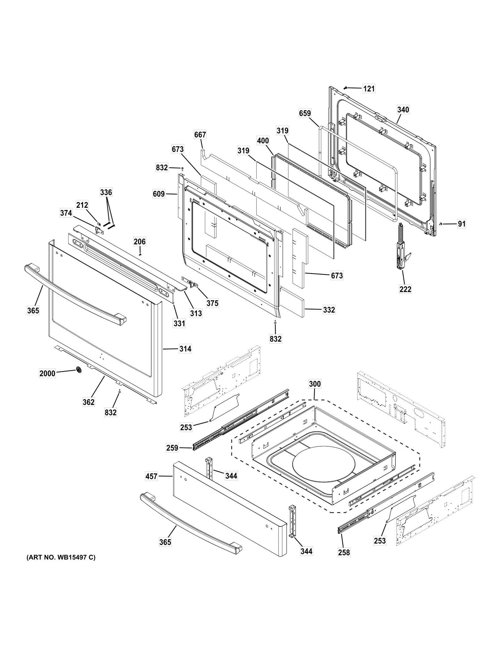 Glass and Panel Door Assembly