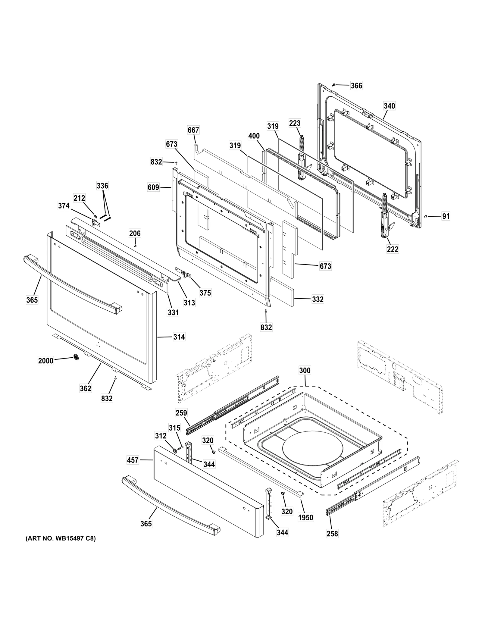 Door Glass and Panel Assembly