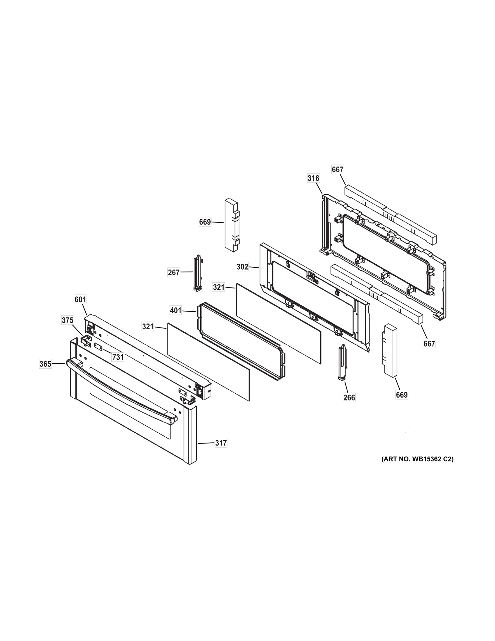 Door Glass and Panel Assembly