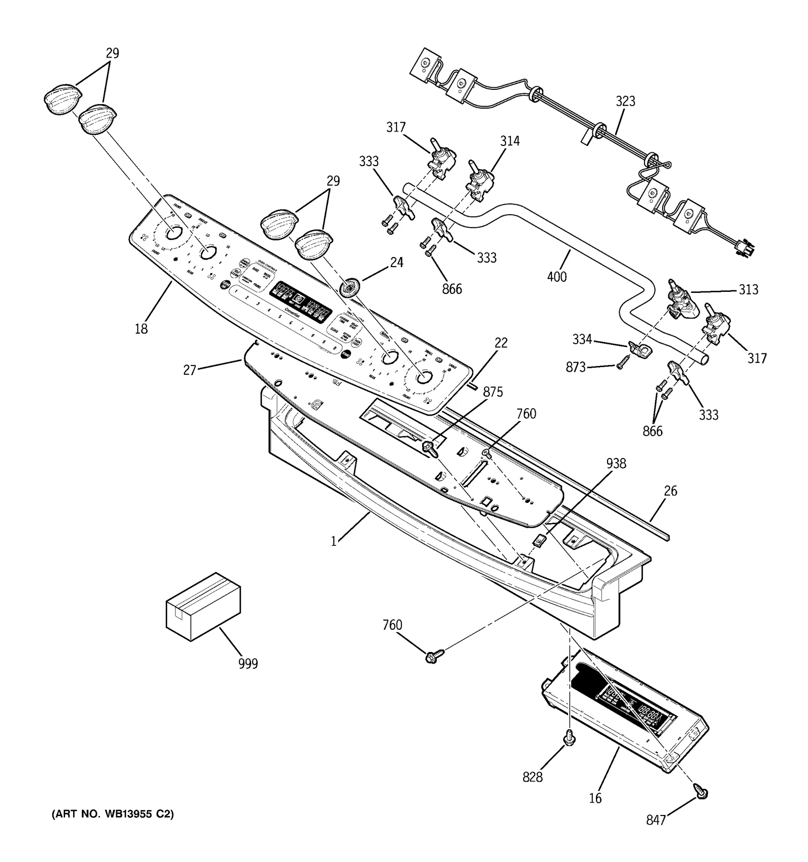 Black Glass Touch Assembly
