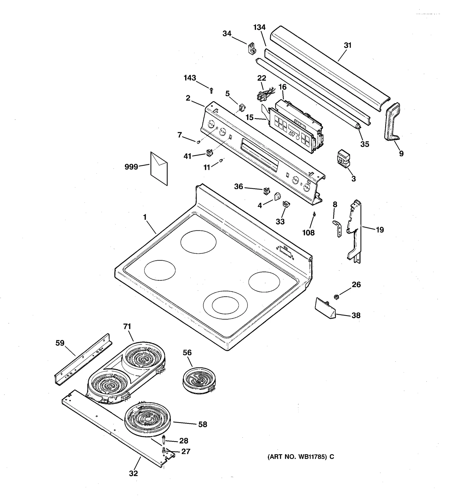 Top Glass Assembly