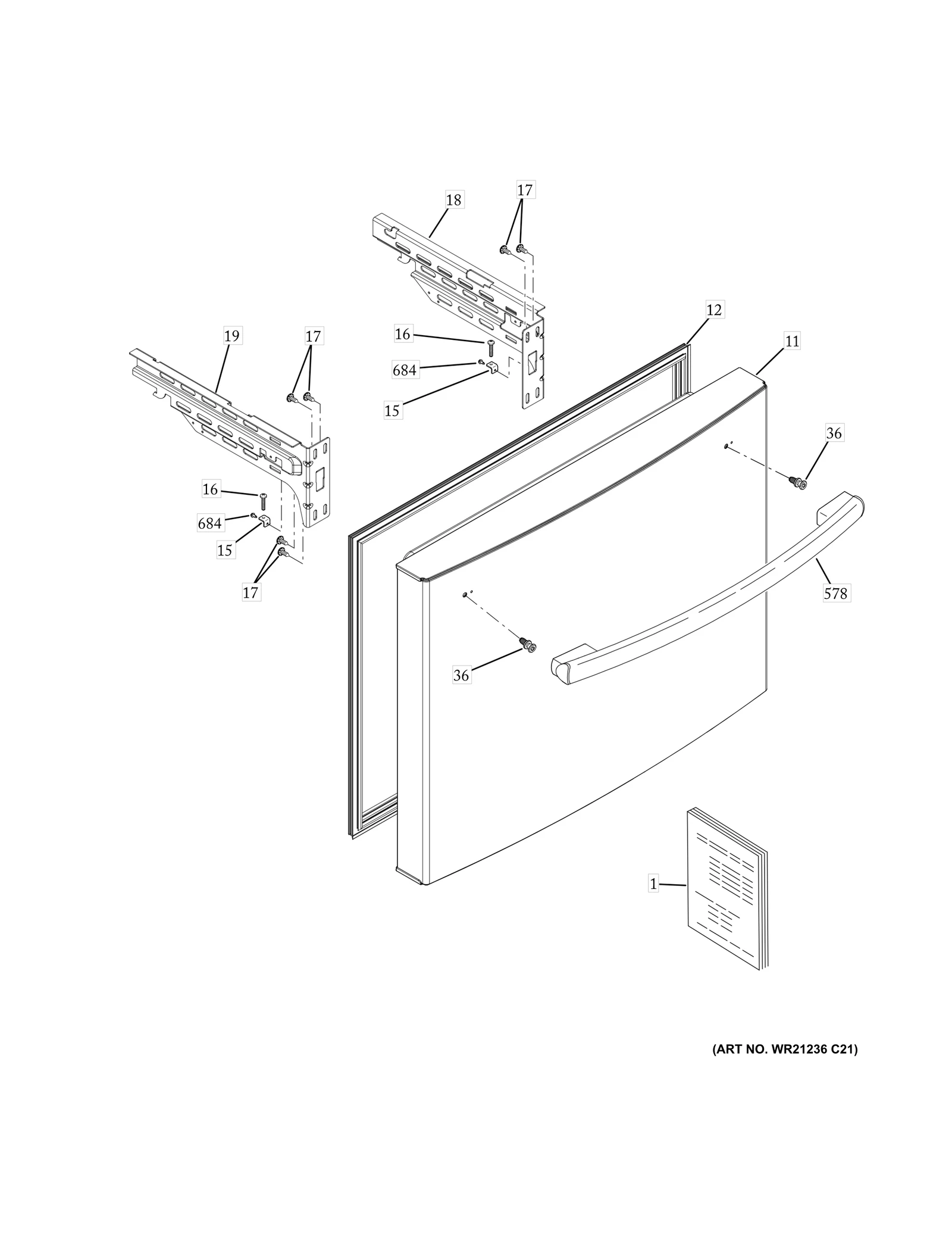 White Drawer Front