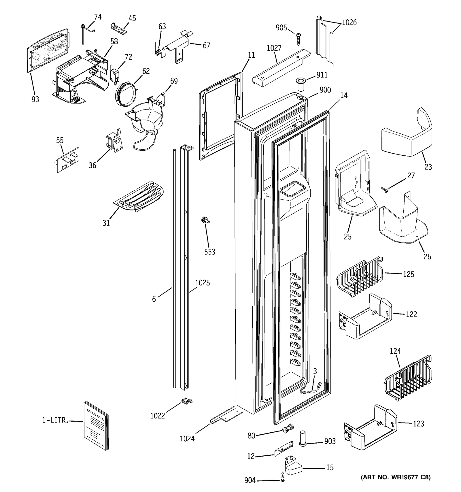 Door Assembly Kit White