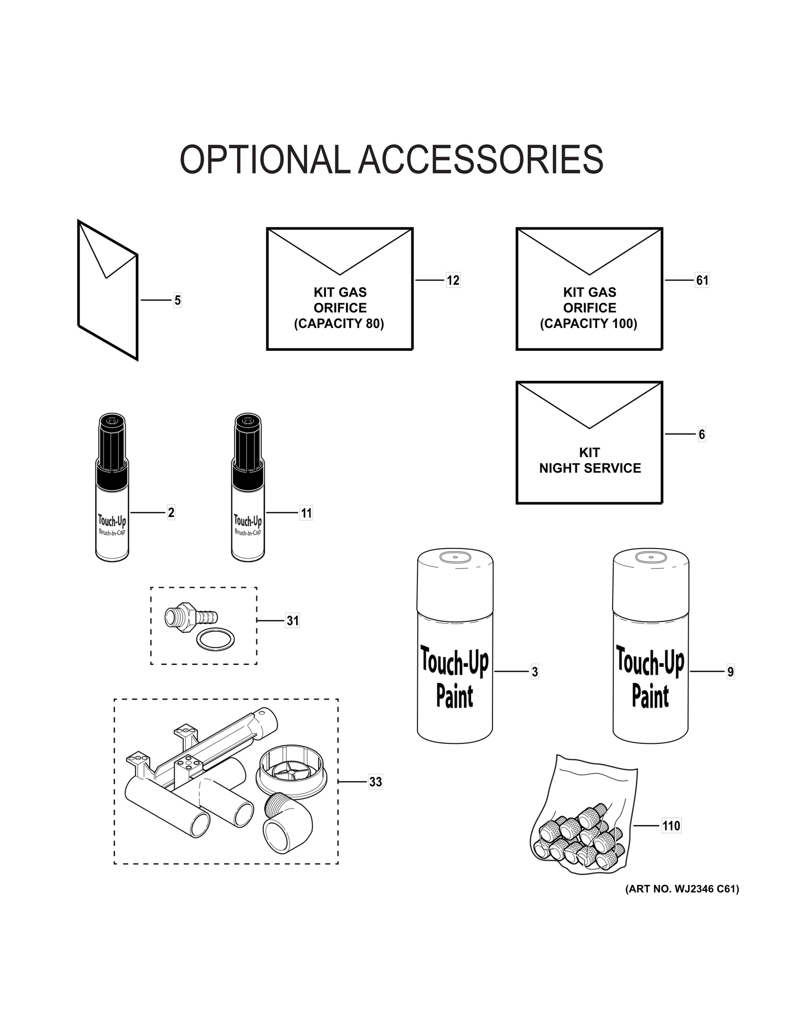 609627-01 Gas Valve Bar Kit